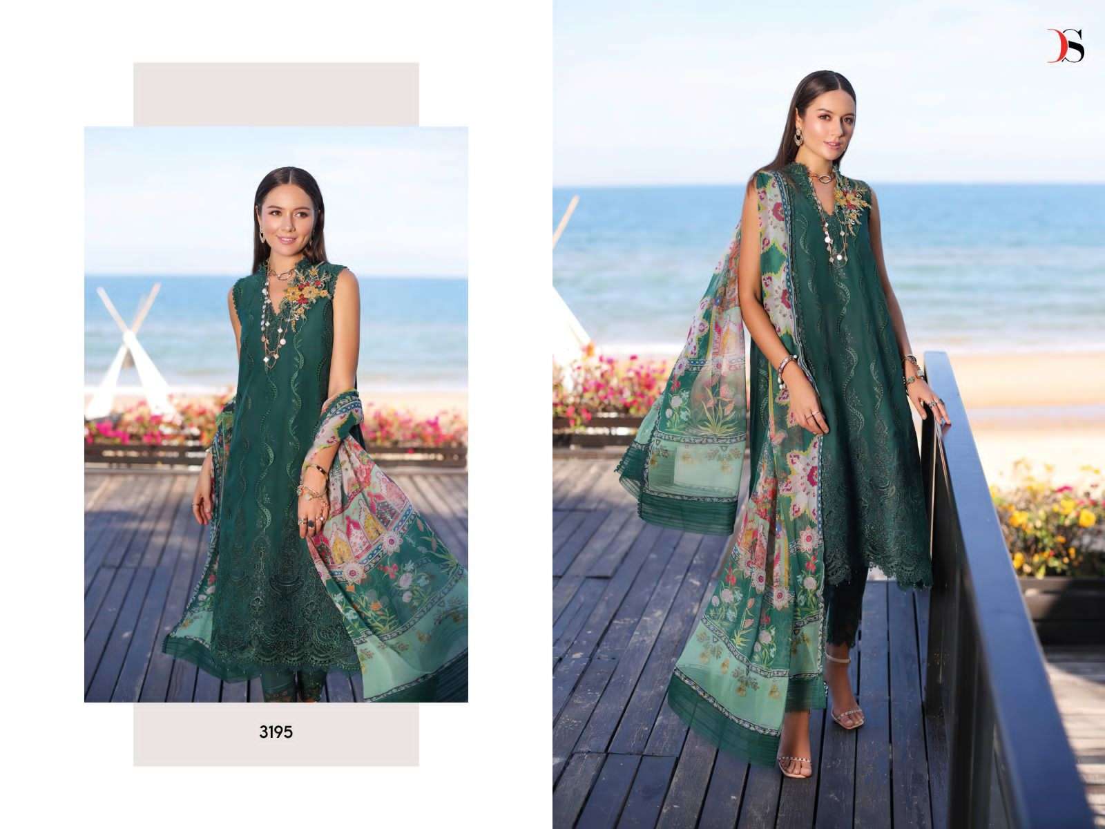 Noor Luxury Chikankari Lawn-23 By Deepsy Suits 3191 To 3196 Series Designer Pakistani Suits Beautiful Fancy Stylish Colorful Party Wear & Occasional Wear Pure Cambric Cotton With Embroidery Dresses At Wholesale Price