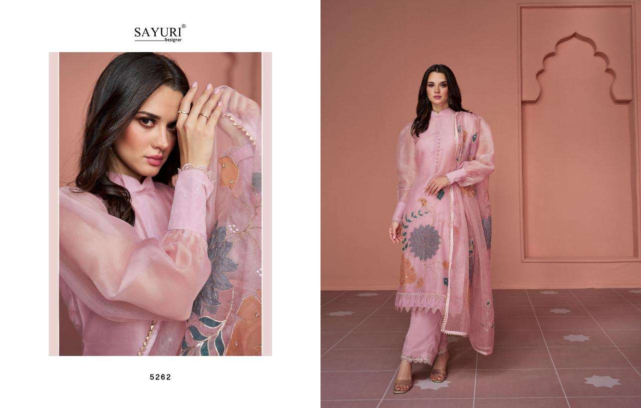 Sofiya By Sayuri 5262 To 5266 Series Beautiful Suits Colorful Stylish Fancy Casual Wear & Ethnic Wear Organza/Premium Silk Dresses At Wholesale Price