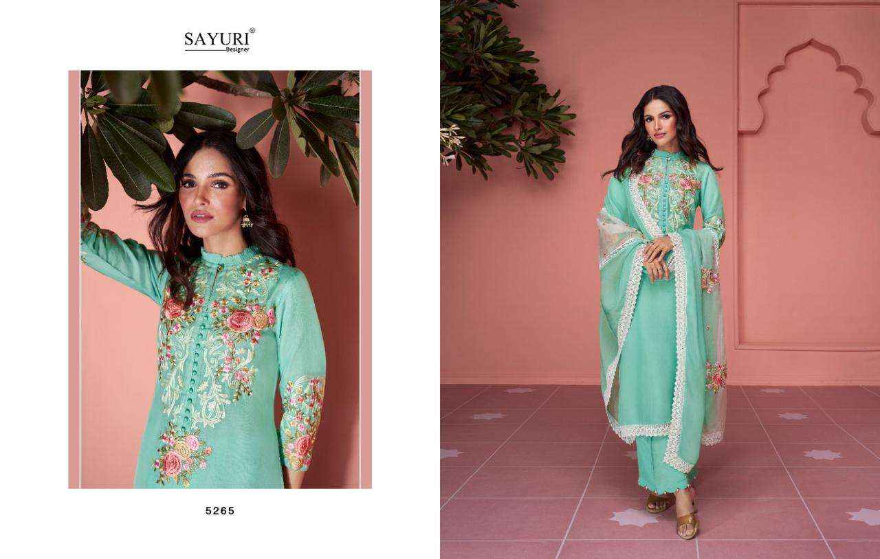 Sofiya By Sayuri 5262 To 5266 Series Beautiful Suits Colorful Stylish Fancy Casual Wear & Ethnic Wear Organza/Premium Silk Dresses At Wholesale Price