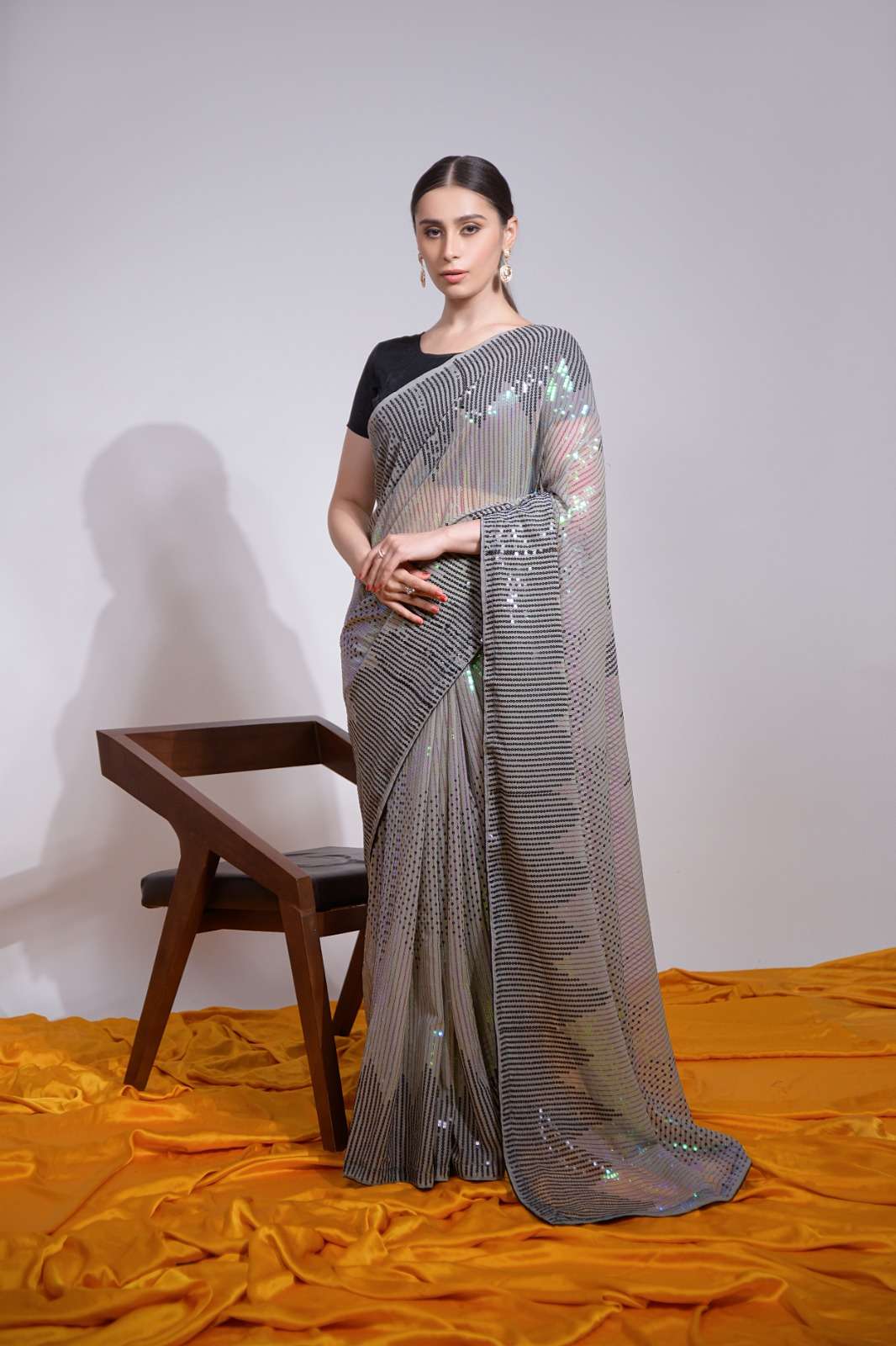 Sequence Vol-19 By Pc 01 To 04 Series Indian Traditional Wear Collection Beautiful Stylish Fancy Colorful Party Wear & Occasional Wear Georgette Sarees At Wholesale Price