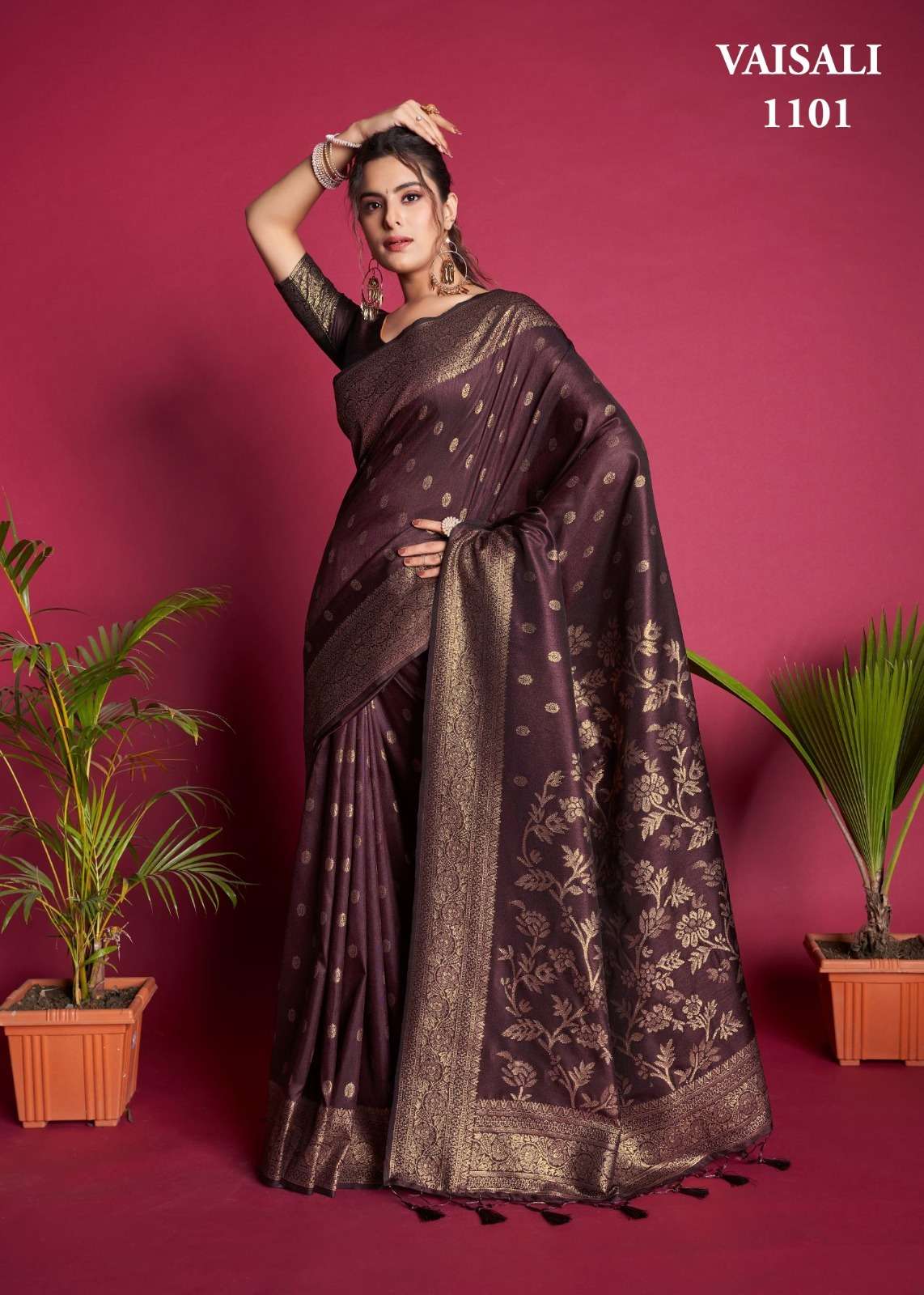 Vaisali By Fashion Lab 1101 To 1110 Series Indian Traditional Wear Collection Beautiful Stylish Fancy Colorful Party Wear & Occasional Wear Banarasi Silk Sarees At Wholesale Price