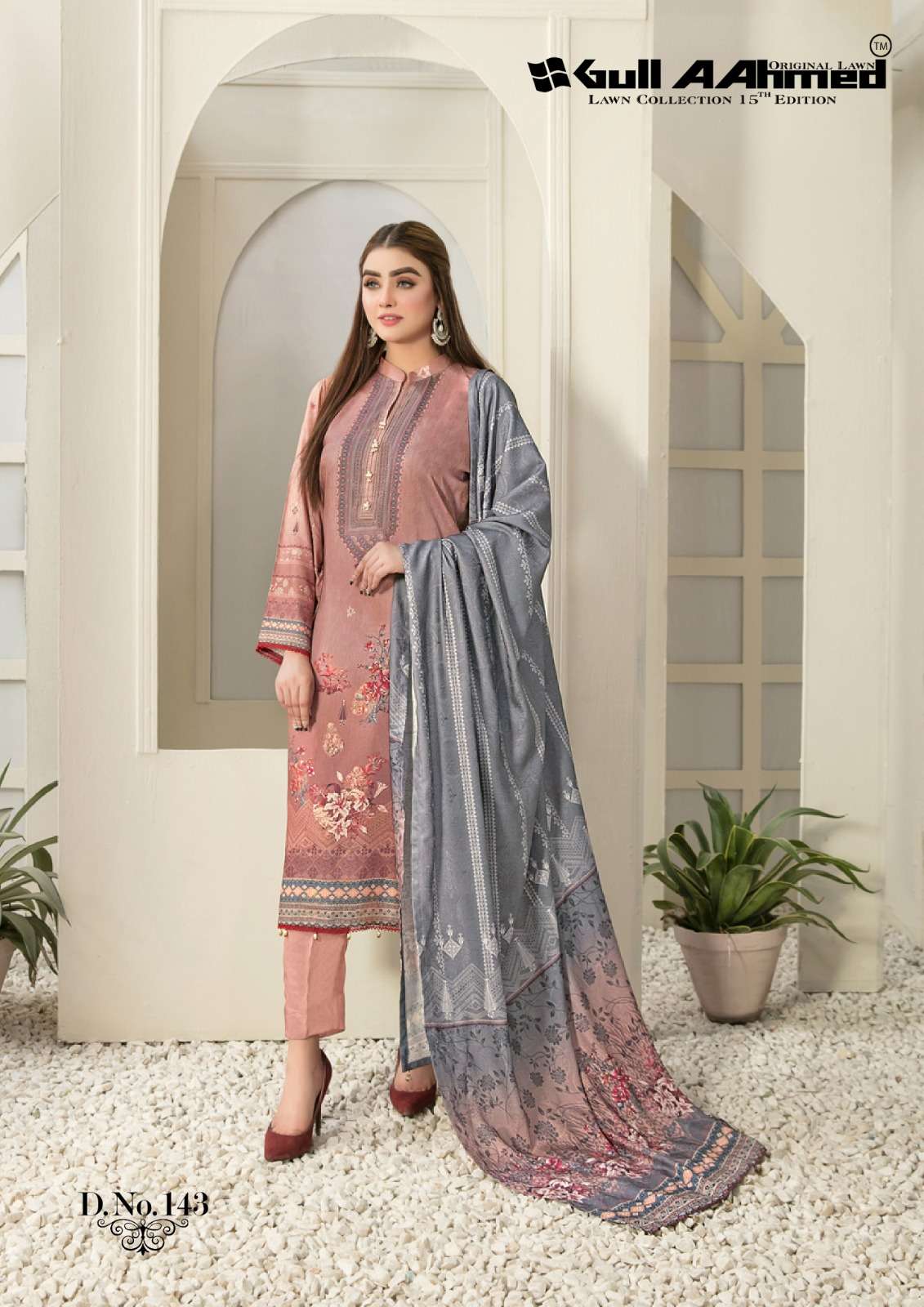 Gull Aahmed Lawn Collection Vol-15 By Gull Aahmed 141 To 146 Series Beautiful Suits Colorful Stylish Fancy Casual Wear & Ethnic Wear Pure Lawn Print Dresses At Wholesale Price