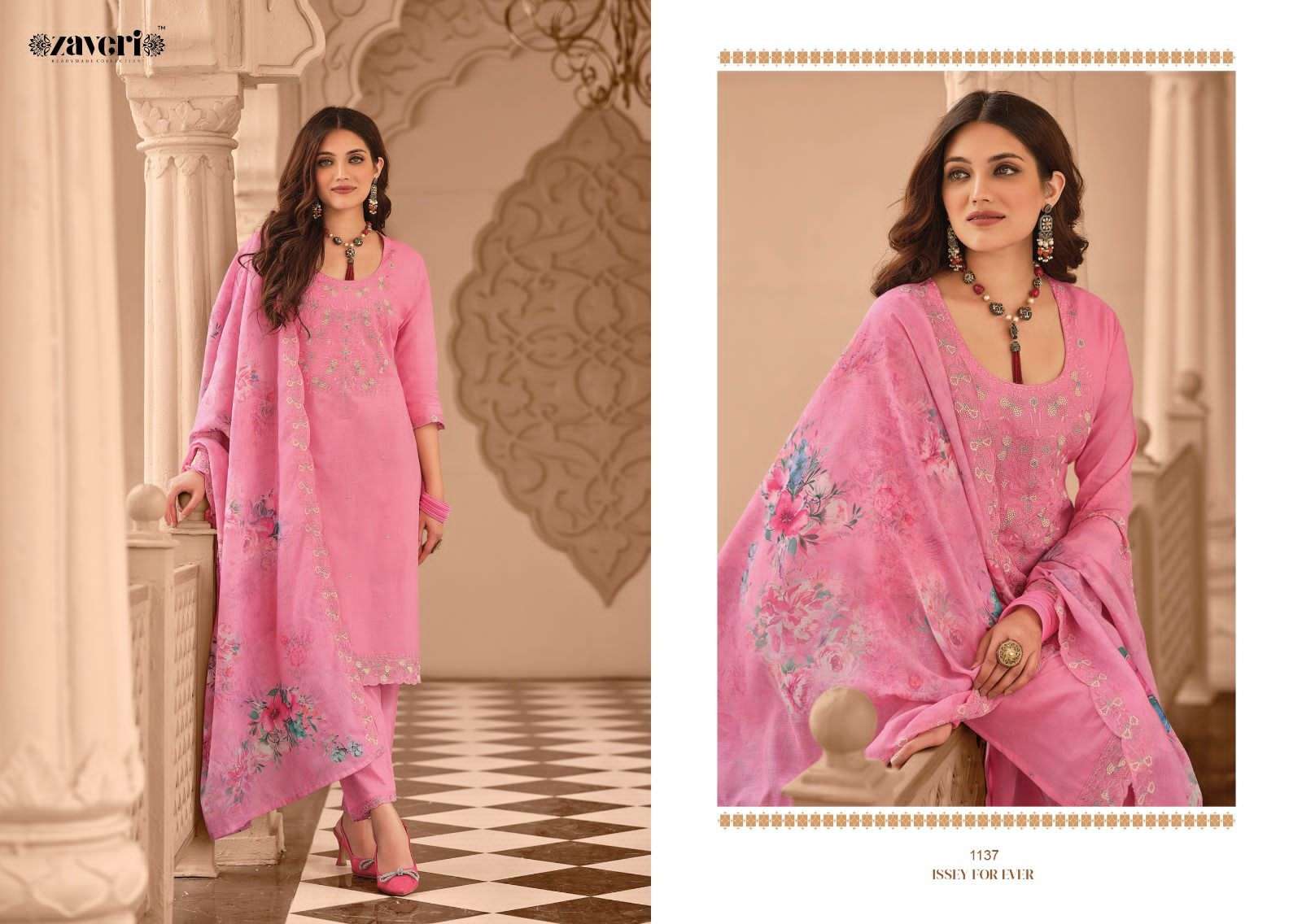 Mal Mal Vol-1 By Zaveri 1137 To 1140 Series Designer Festive Suits Beautiful Fancy Colorful Stylish Party Wear & Occasional Wear Pure Cotton Embroidered Dresses At Wholesale Price