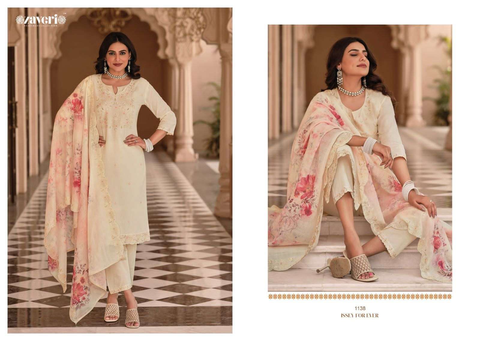 Mal Mal Vol-1 By Zaveri 1137 To 1140 Series Designer Festive Suits Beautiful Fancy Colorful Stylish Party Wear & Occasional Wear Pure Cotton Embroidered Dresses At Wholesale Price