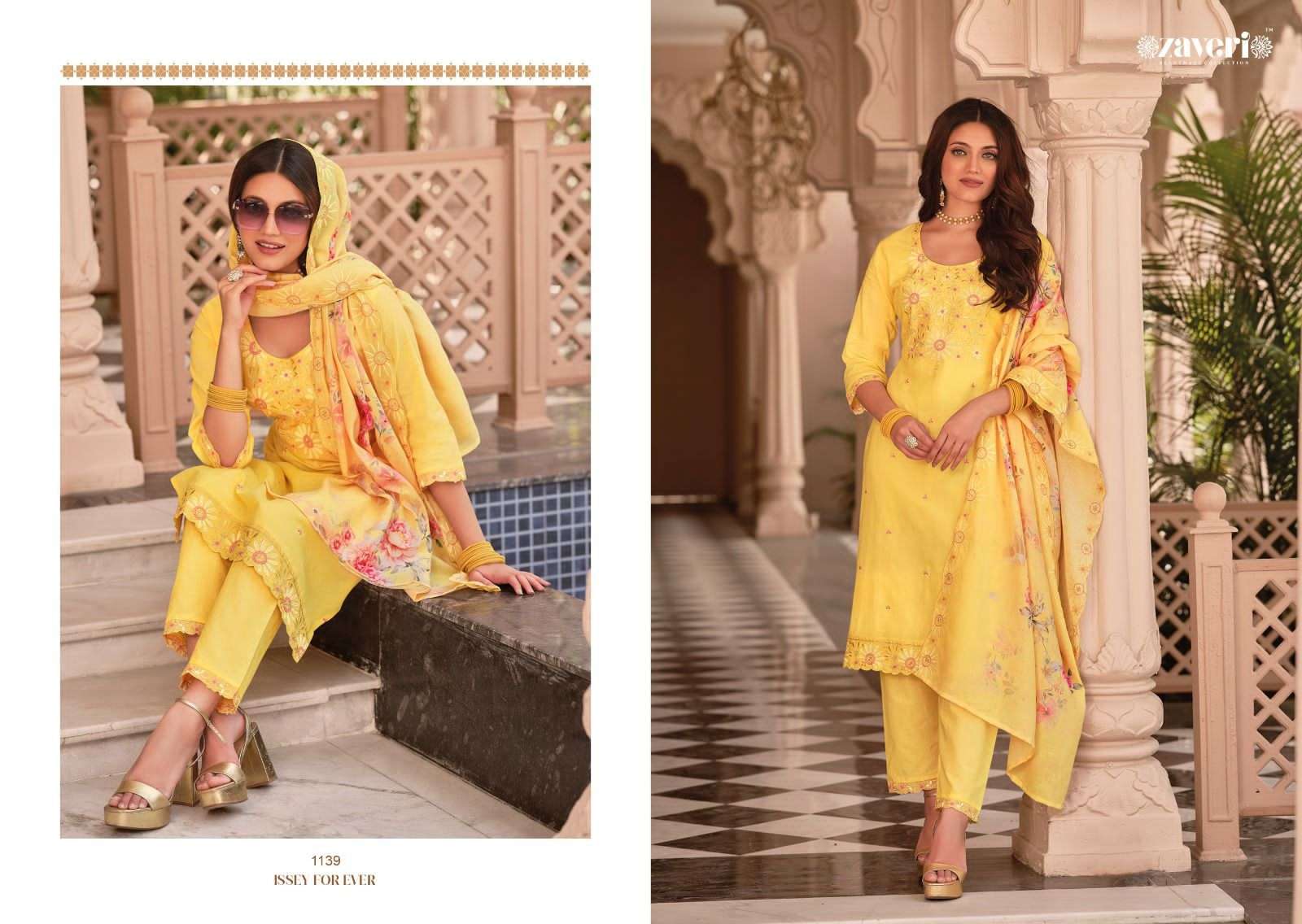 Mal Mal Vol-1 By Zaveri 1137 To 1140 Series Designer Festive Suits Beautiful Fancy Colorful Stylish Party Wear & Occasional Wear Pure Cotton Embroidered Dresses At Wholesale Price