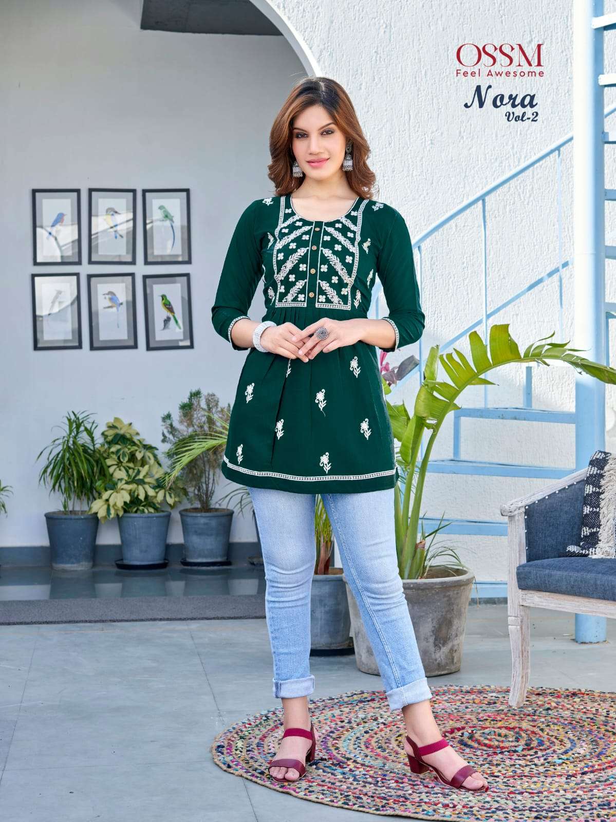 Nora Vol-2 By Ossm 1001 To 1006 Series Designer Stylish Fancy Colorful Beautiful Party Wear & Ethnic Wear Collection Rayon Slub Tops At Wholesale Price