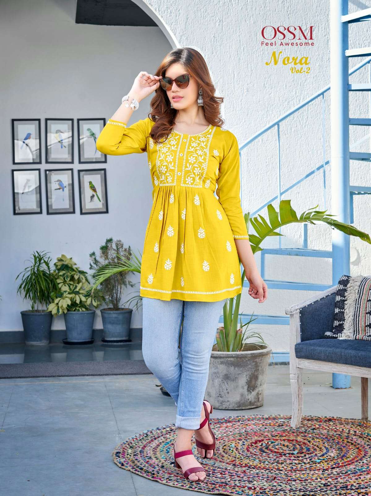 Nora Vol-2 By Ossm 1001 To 1006 Series Designer Stylish Fancy Colorful Beautiful Party Wear & Ethnic Wear Collection Rayon Slub Tops At Wholesale Price