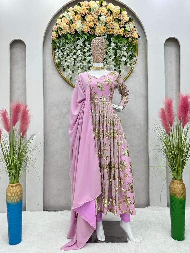 1292 By Fashid Wholesale Beautiful Anarkali Suits Colorful Stylish Fancy Casual Wear & Ethnic Wear Faux Georgette Dresses At Wholesale Price