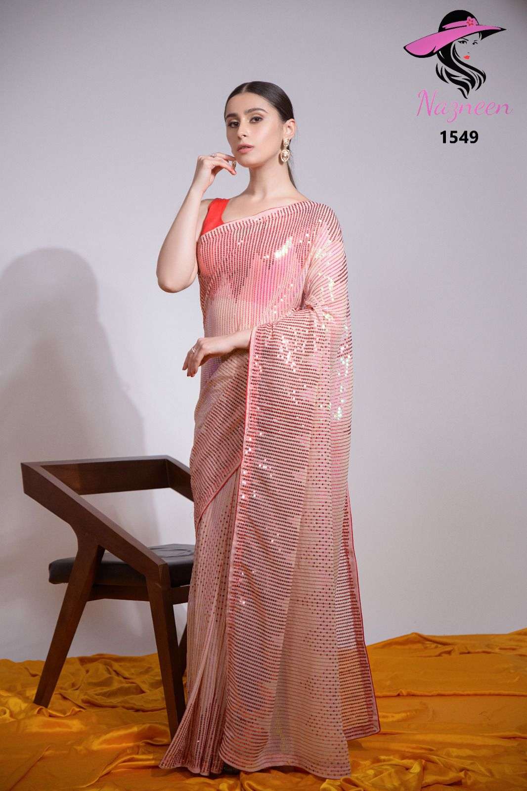 Amulya By Nazneen 1548 To 1551 Series Indian Traditional Wear Collection Beautiful Stylish Fancy Colorful Party Wear & Occasional Wear Heavy Georgette Sarees At Wholesale Price