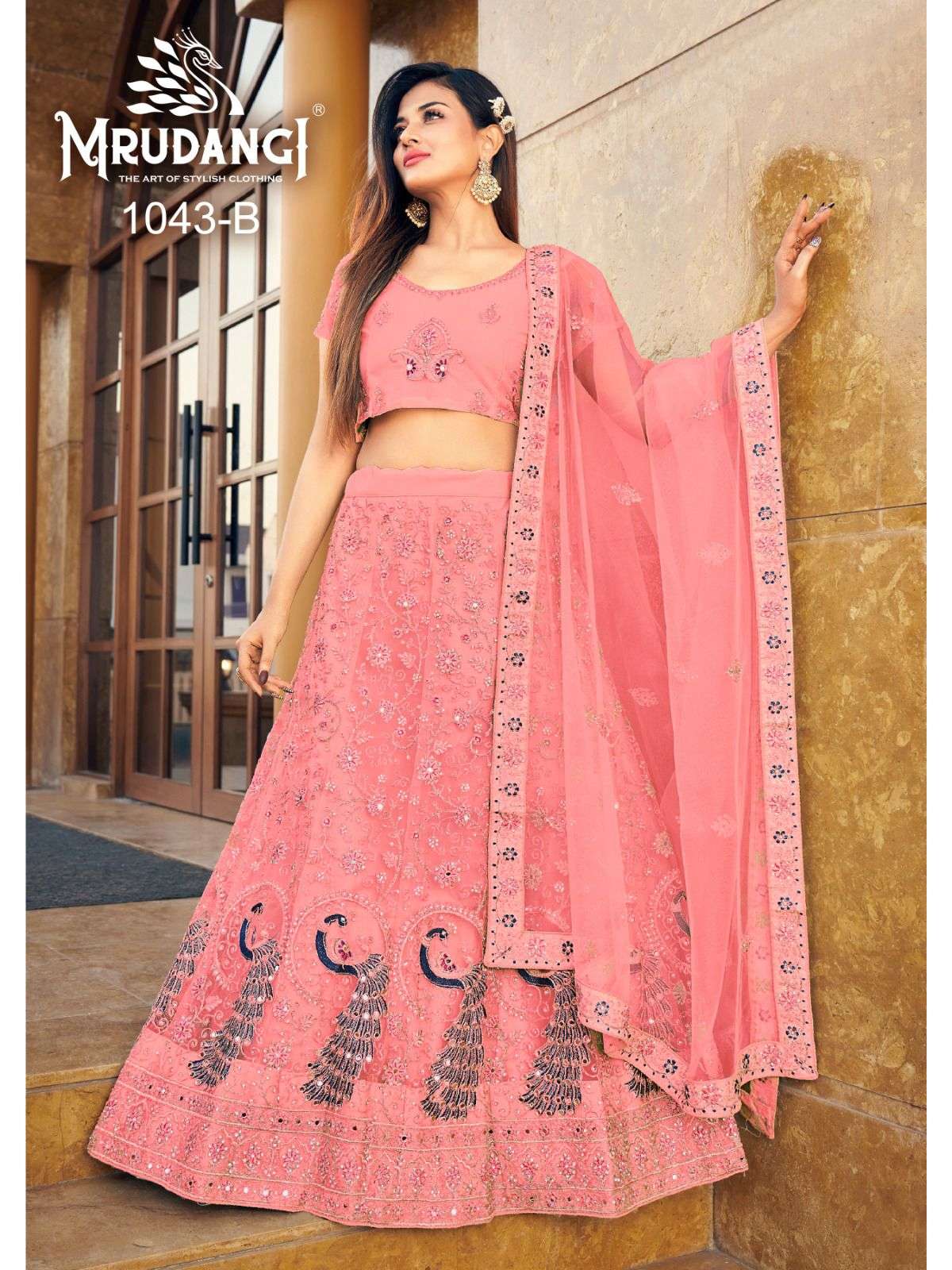 Madhurya 1043 Colours By Mrudangi 1043 To 1043-C Series Bridal Wear Collection Beautiful Stylish Colorful Fancy Party Wear & Occasional Wear Silk Lehengas At Wholesale Price