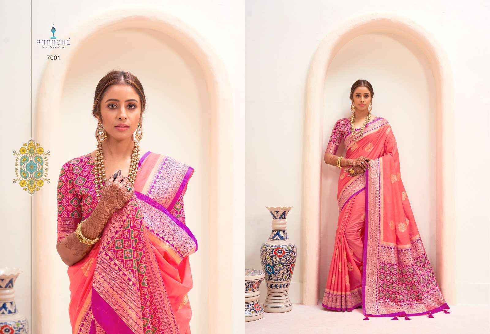 Patola By Panache 7001 To 7007 Series Indian Traditional Wear Collection Beautiful Stylish Fancy Colorful Party Wear & Occasional Wear Silk Sarees At Wholesale Price