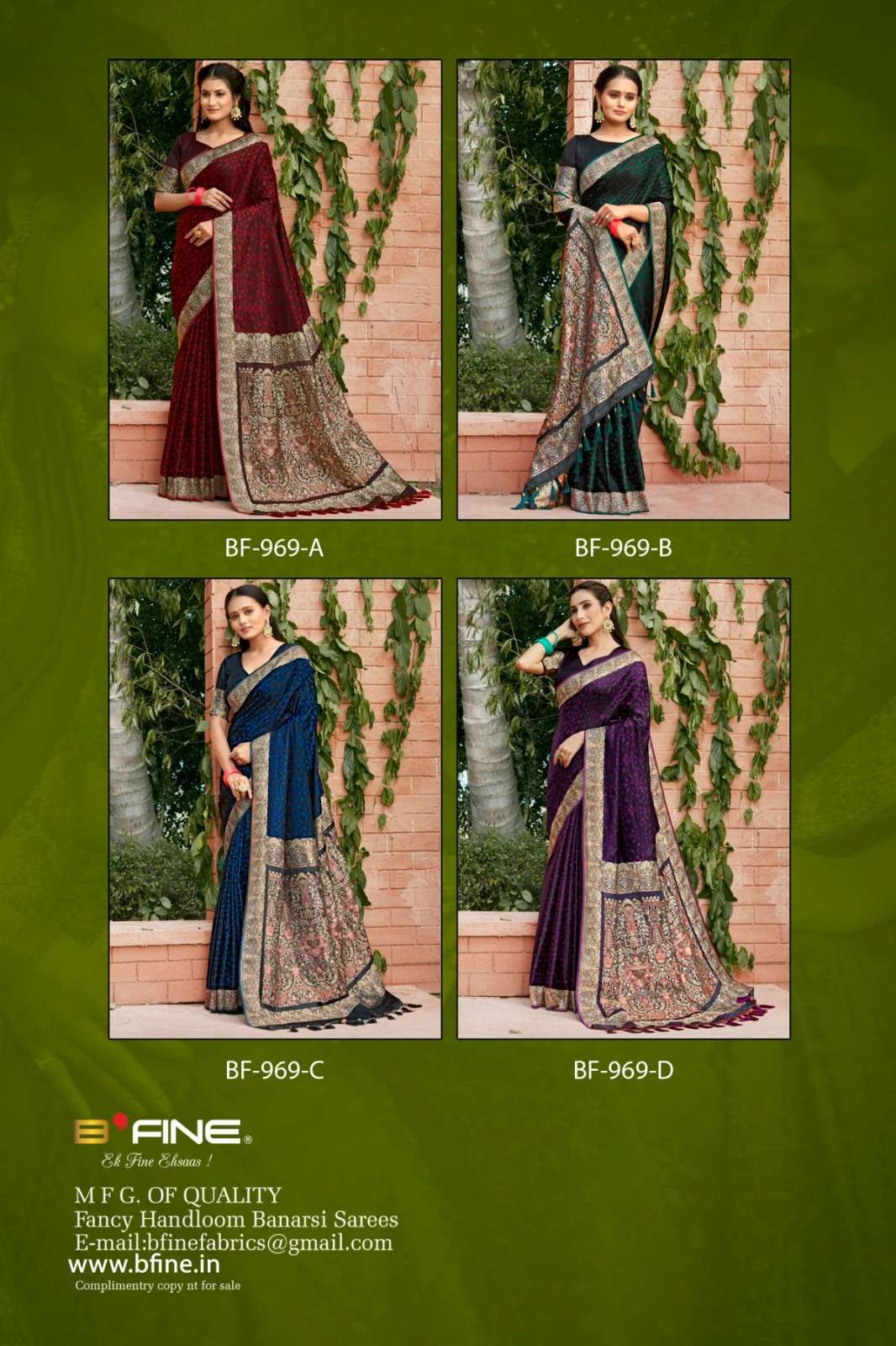 Satin Vol-4 By Bfine 969-A To 969-D Series Indian Traditional Wear Collection Beautiful Stylish Fancy Colorful Party Wear & Occasional Wear Satin Silk Sarees At Wholesale Price