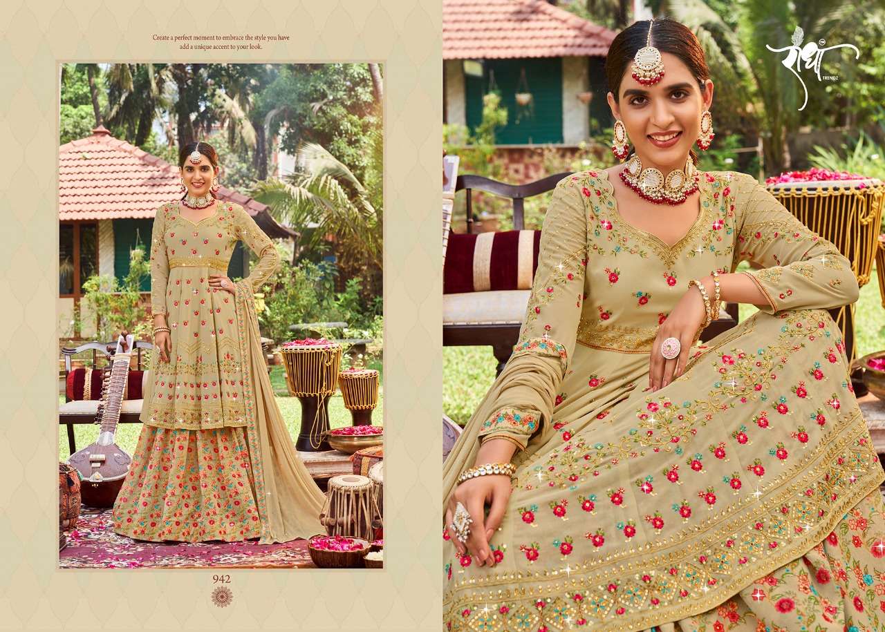 Jasmine By Radha Trendz 941 To 944 Series Beautiful Stylish Sharara Suits Fancy Colorful Casual Wear & Ethnic Wear & Ready To Wear Georgette Dresses At Wholesale Price