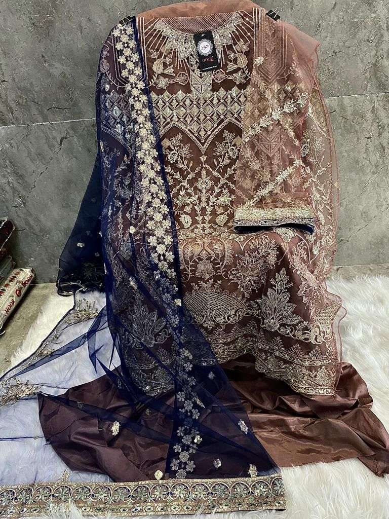 Hoor Tex Hit Design H-94 Colours By Hoor Tex H-94-A To H-94-B Series Designer Festive Pakistani Suits Collection Beautiful Stylish Fancy Colorful Party Wear & Occasional Wear Heavy Net Embroidered Dresses At Wholesale Price
