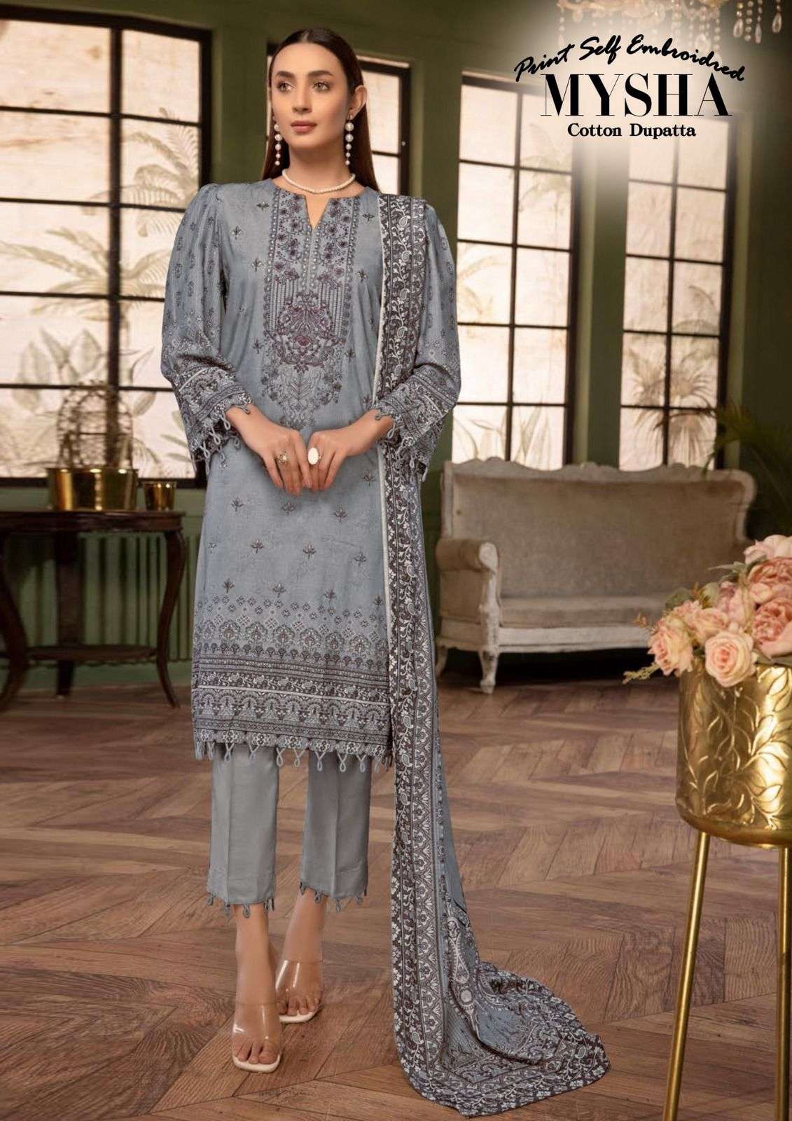 Mysha Vol-3 By Gull Aahmed 3001 To 3006 Series Beautiful Suits Colorful Stylish Fancy Casual Wear & Ethnic Wear Pure Lawn Dresses At Wholesale Price