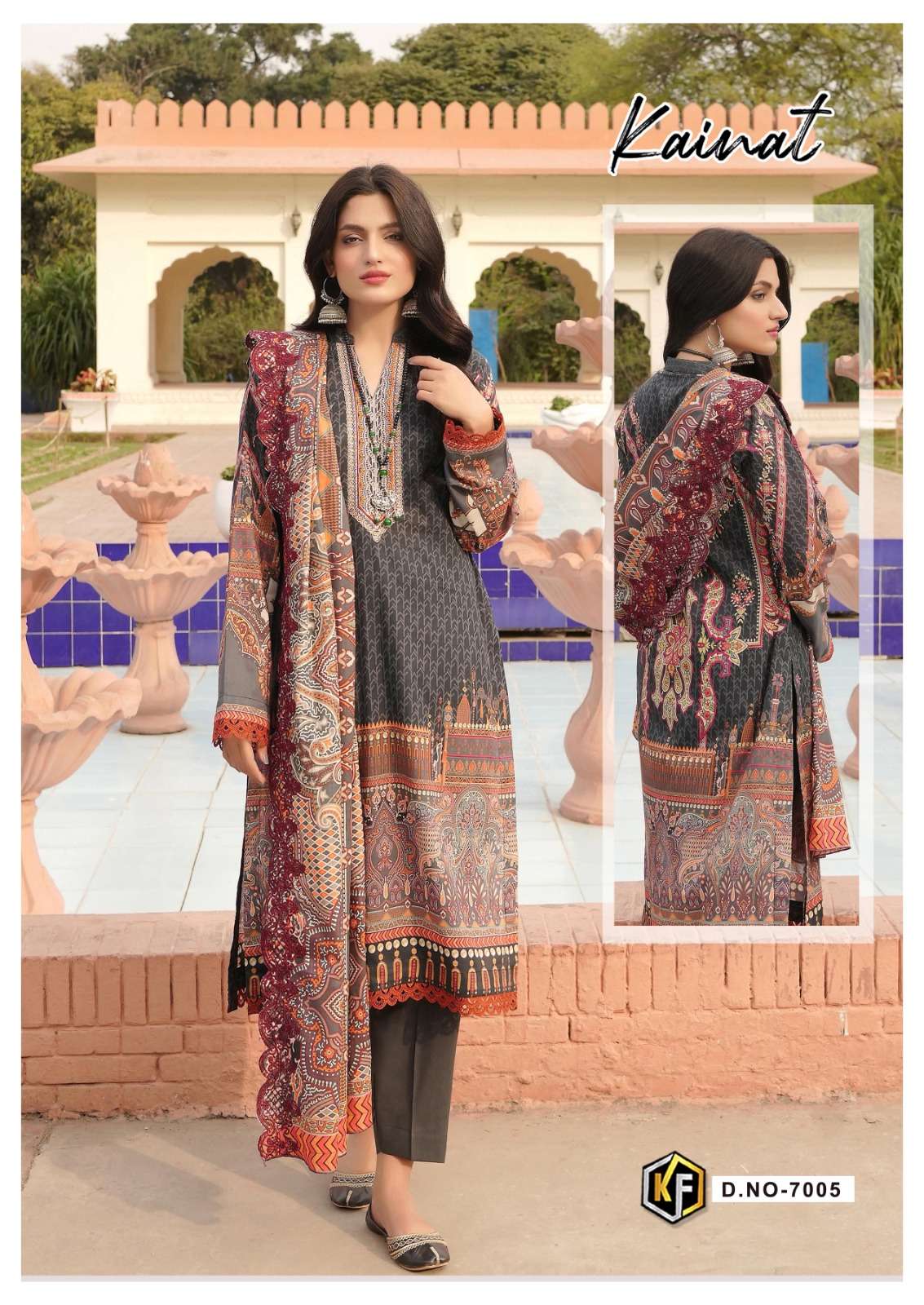 Kainat Vol-7 By Keval Fab 7001 To 7006 Series Beautiful Suits Stylish Colorful Fancy Casual Wear & Ethnic Wear Lawn Cotton Print Dresses At Wholesale Price