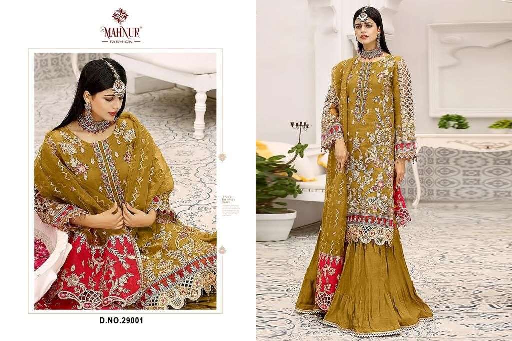 Mahnur Vol-29 By Mahnur Fashion 29001 To 29003 Series Beautiful Collection Pakistani Suits Stylish Fancy Colorful Casual Wear & Ethnic Wear Organza Dresses At Wholesale Price