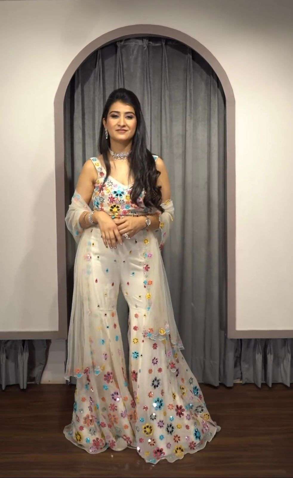 Lg-1665 By Fashid Wholesale Designer Festive Sharara Suits Beautiful Fancy Colorful Stylish Party Wear & Occasional Wear Georgette Dresses At Wholesale Price