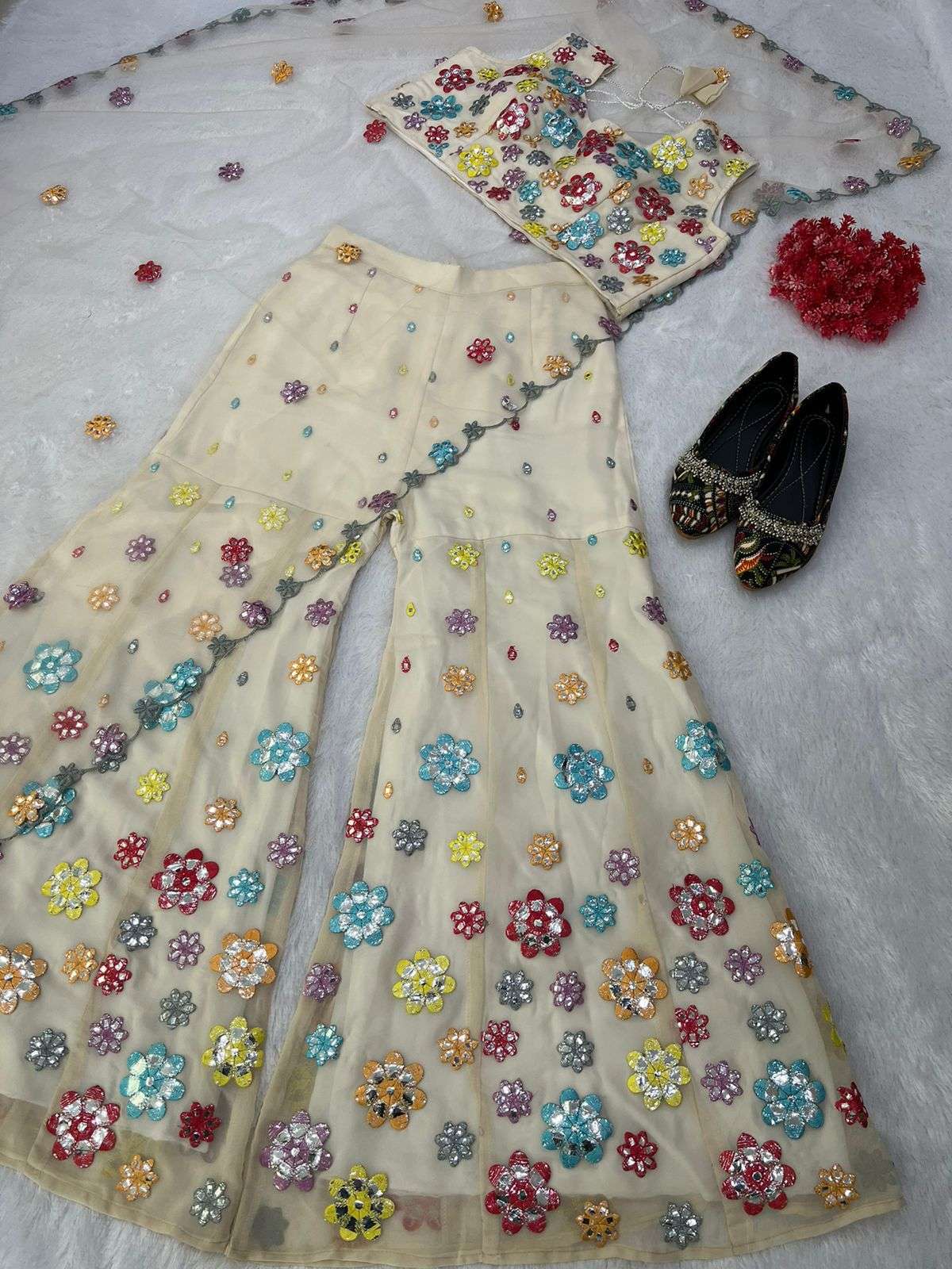 Lg-1665 By Fashid Wholesale Designer Festive Sharara Suits Beautiful Fancy Colorful Stylish Party Wear & Occasional Wear Georgette Dresses At Wholesale Price