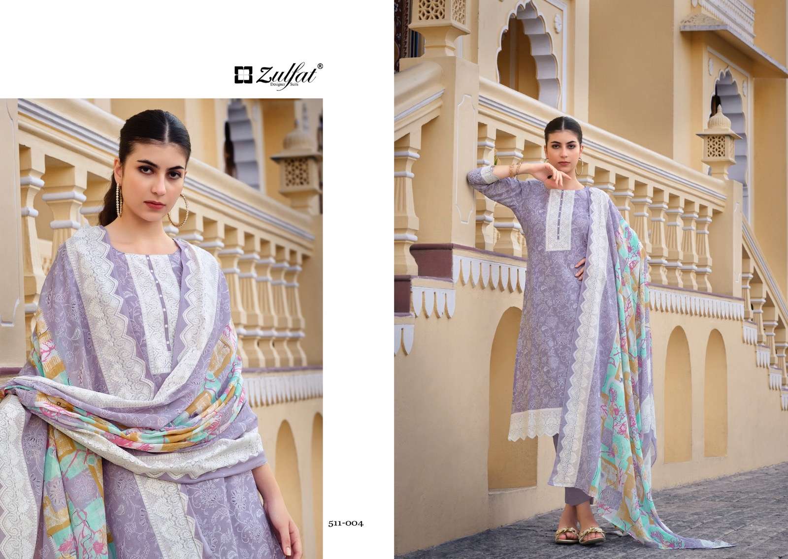 Biba By Zulfat 511-001 To 511-010 Series Beautiful Stylish Festive Suits Fancy Colorful Casual Wear & Ethnic Wear & Ready To Wear Pure Cotton Print Dresses At Wholesale Price