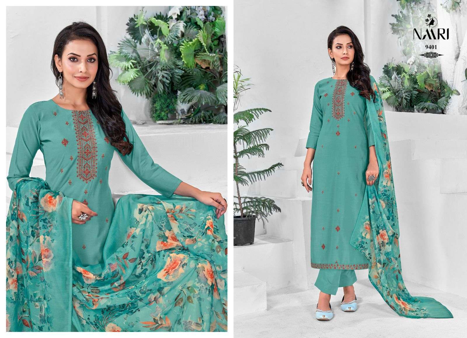 Inaya By Naari 9401 To 9404 Series Beautiful Stylish Festive Suits Fancy Colorful Casual Wear & Ethnic Wear & Ready To Wear Pure Silk Print Dresses At Wholesale Price