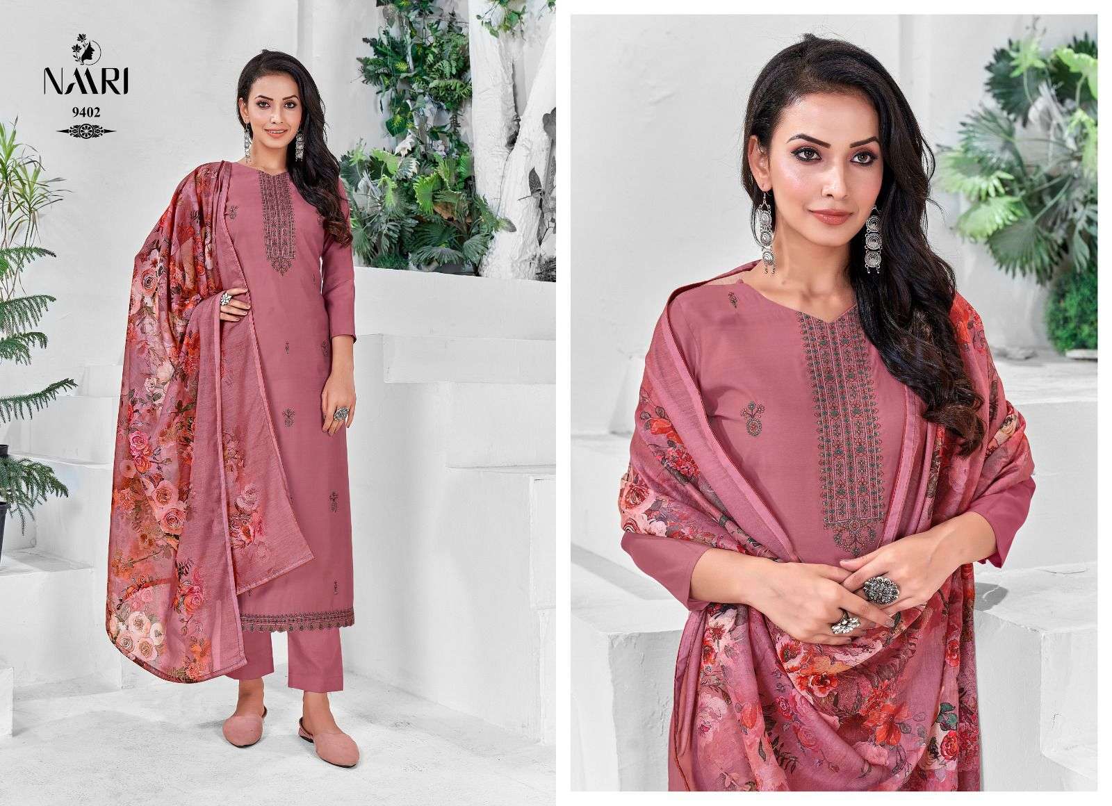 Inaya By Naari 9401 To 9404 Series Beautiful Stylish Festive Suits Fancy Colorful Casual Wear & Ethnic Wear & Ready To Wear Pure Silk Print Dresses At Wholesale Price
