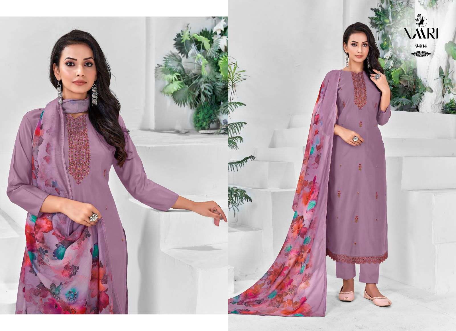 Inaya By Naari 9401 To 9404 Series Beautiful Stylish Festive Suits Fancy Colorful Casual Wear & Ethnic Wear & Ready To Wear Pure Silk Print Dresses At Wholesale Price