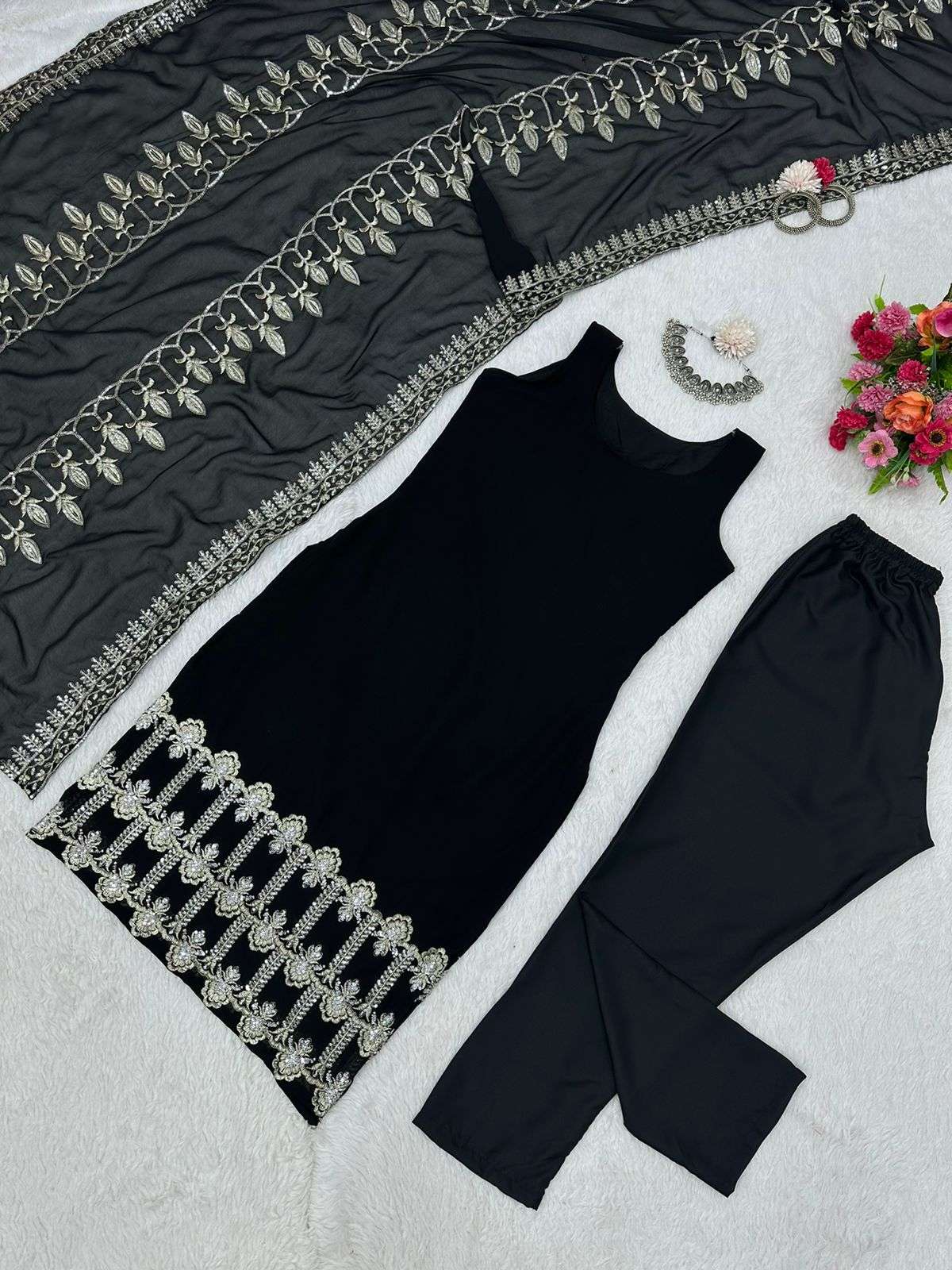 1300 By Fashid Wholesale Designer Festive Suits Beautiful Fancy Colorful Stylish Party Wear & Occasional Wear Faux Georgette Dresses At Wholesale Price