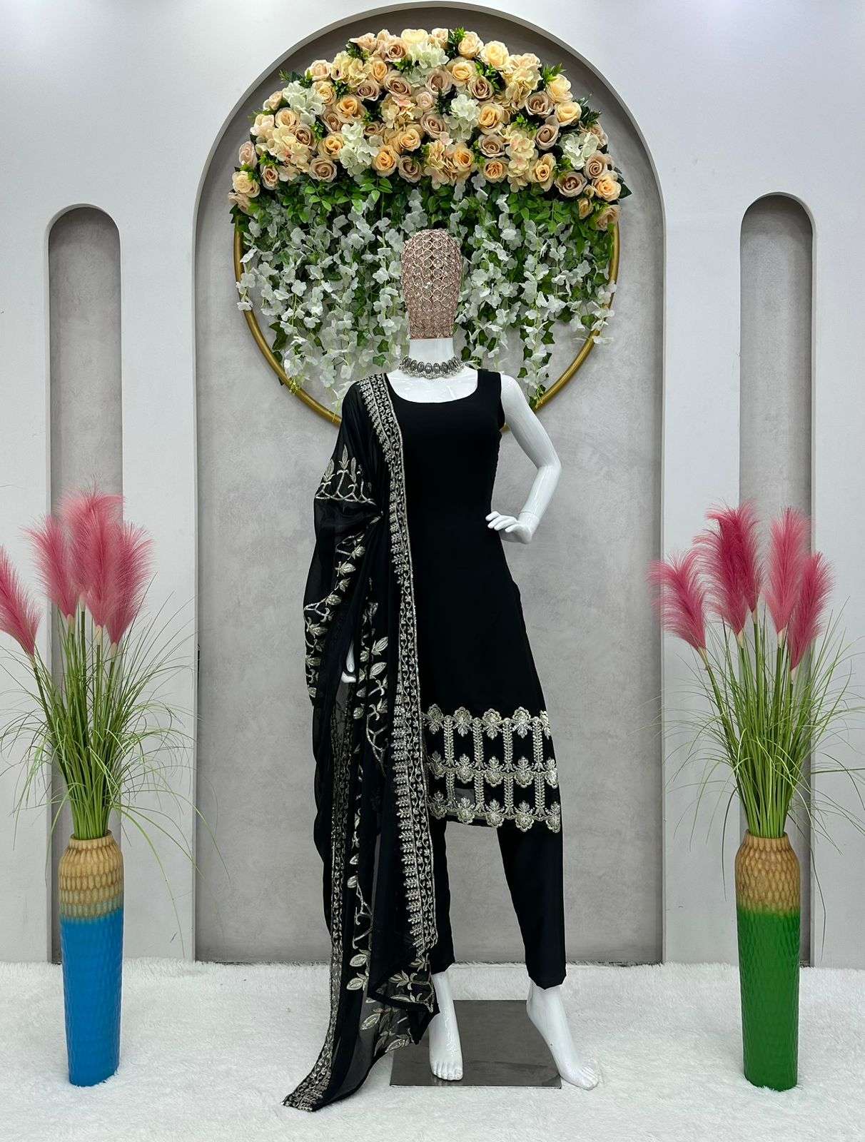 1300 By Fashid Wholesale Designer Festive Suits Beautiful Fancy Colorful Stylish Party Wear & Occasional Wear Faux Georgette Dresses At Wholesale Price