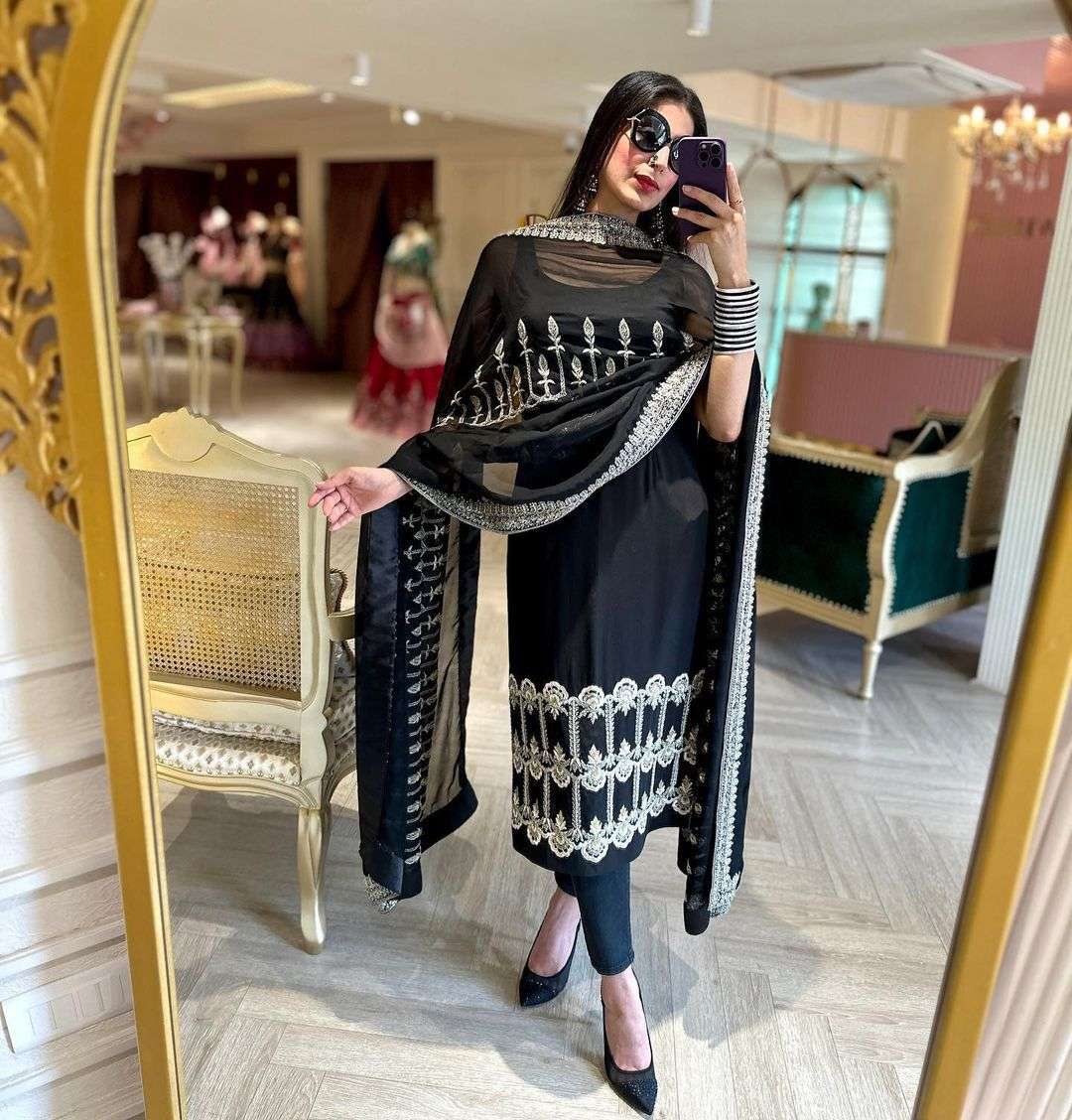 1300 By Fashid Wholesale Designer Festive Suits Beautiful Fancy Colorful Stylish Party Wear & Occasional Wear Faux Georgette Dresses At Wholesale Price