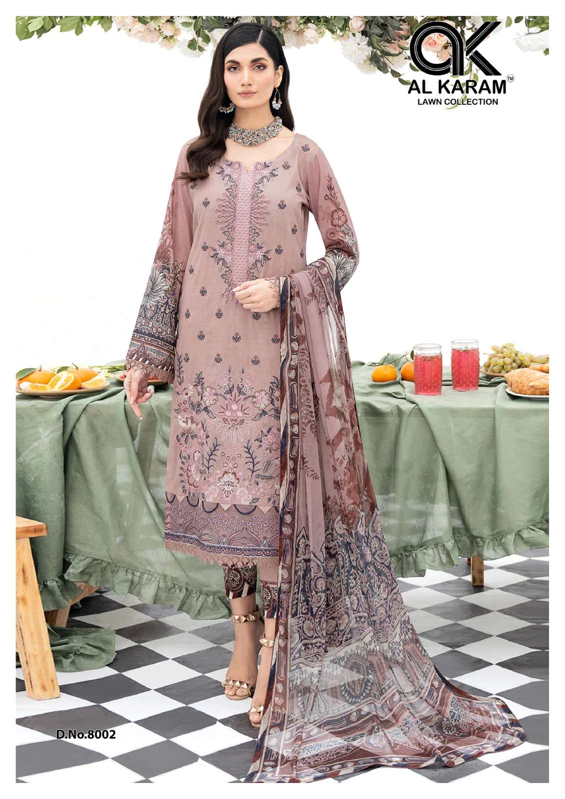 Kesariya Vol-8 By Al Karam Lawn Collection 8001 To 8006 Series Beautiful Festive Suits Colorful Stylish Fancy Casual Wear & Ethnic Wear Pure Cambric Print Dresses At Wholesale Price