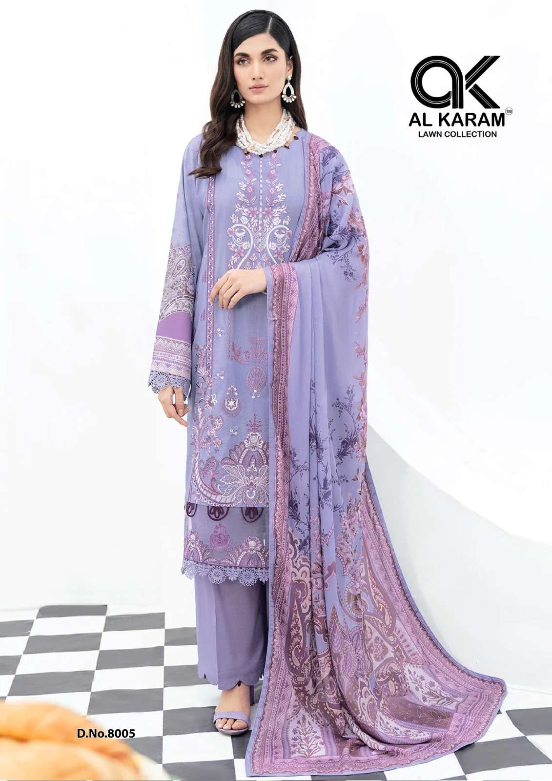 Kesariya Vol-8 By Al Karam Lawn Collection 8001 To 8006 Series Beautiful Festive Suits Colorful Stylish Fancy Casual Wear & Ethnic Wear Pure Cambric Print Dresses At Wholesale Price