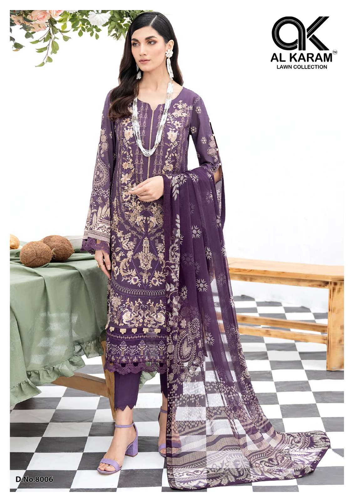 Kesariya Vol-8 By Al Karam Lawn Collection 8001 To 8006 Series Beautiful Festive Suits Colorful Stylish Fancy Casual Wear & Ethnic Wear Pure Cambric Print Dresses At Wholesale Price
