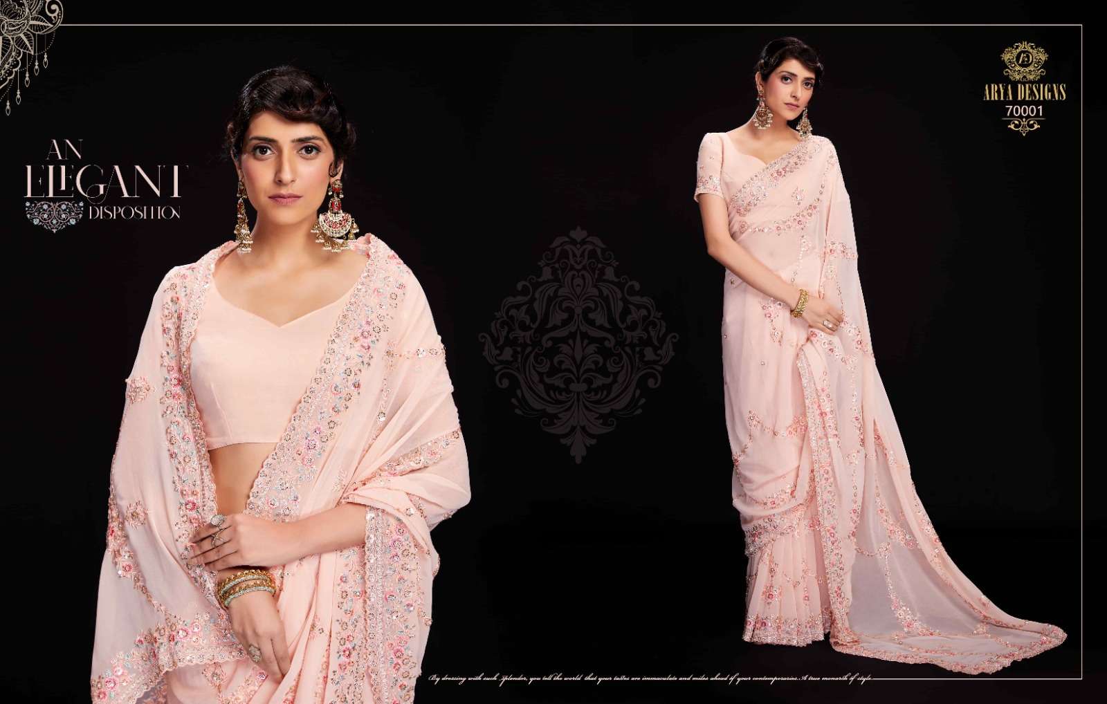 Swarna Vol-6 By Arya Designs 70001 To 70012 Series Indian Traditional Wear Collection Beautiful Stylish Fancy Colorful Party Wear & Occasional Wear Georgette Sarees At Wholesale Price