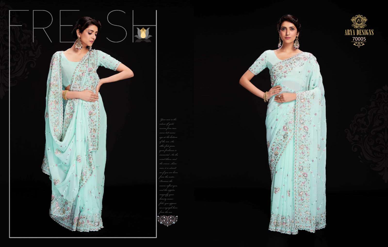 Swarna Vol-6 By Arya Designs 70001 To 70012 Series Indian Traditional Wear Collection Beautiful Stylish Fancy Colorful Party Wear & Occasional Wear Georgette Sarees At Wholesale Price