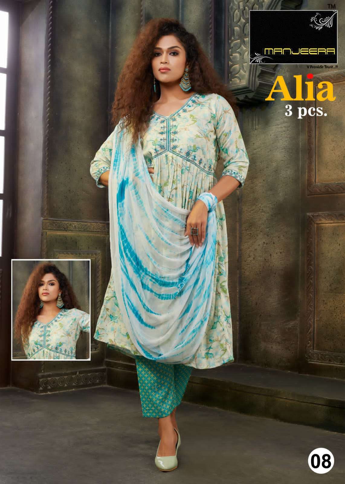 Alia By Manjeera 01 To 10 Series Beautiful Stylish Festive Suits Fancy Colorful Casual Wear & Ethnic Wear & Ready To Wear Capsule Print Dresses At Wholesale Price
