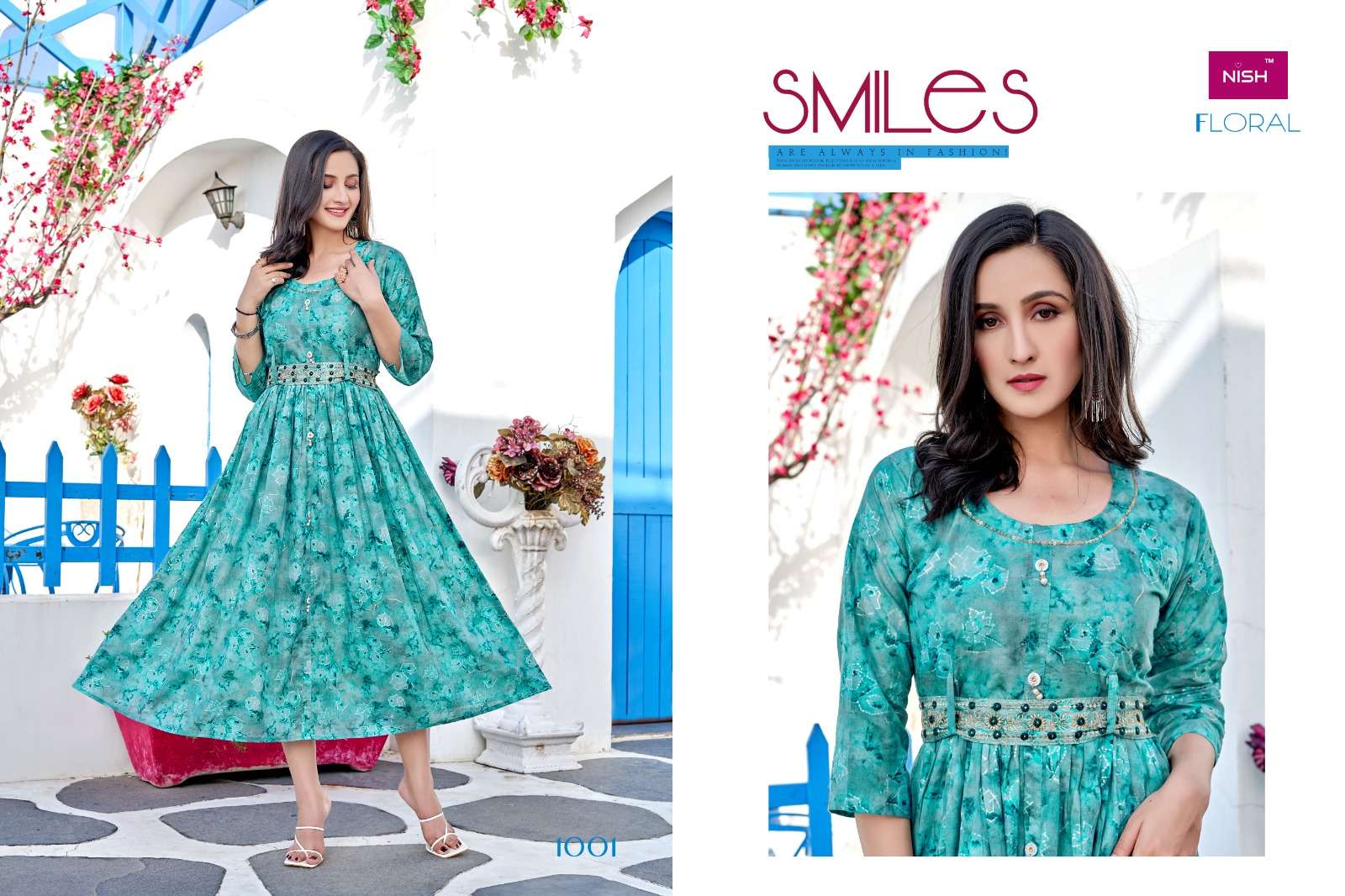 Floral By Nish 1001 To 1008 Series Designer Stylish Fancy Colorful Beautiful Party Wear & Ethnic Wear Collection Heavy Mal Print Gowns At Wholesale Price