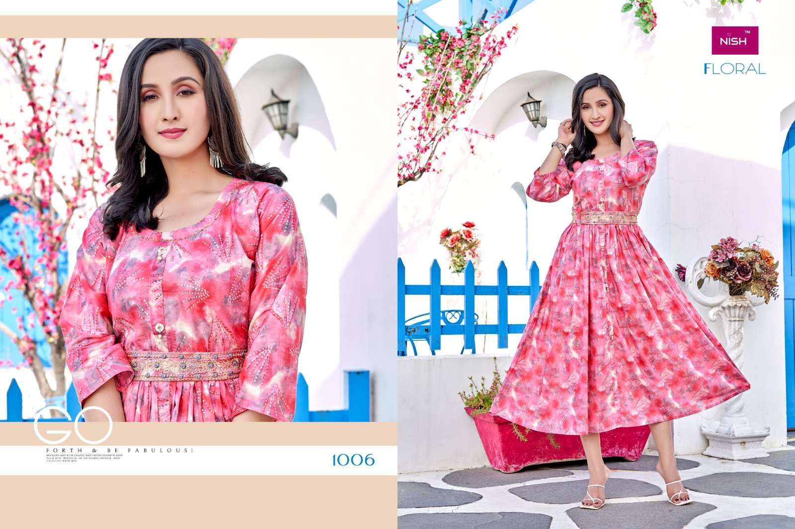 Floral By Nish 1001 To 1008 Series Designer Stylish Fancy Colorful Beautiful Party Wear & Ethnic Wear Collection Heavy Mal Print Gowns At Wholesale Price
