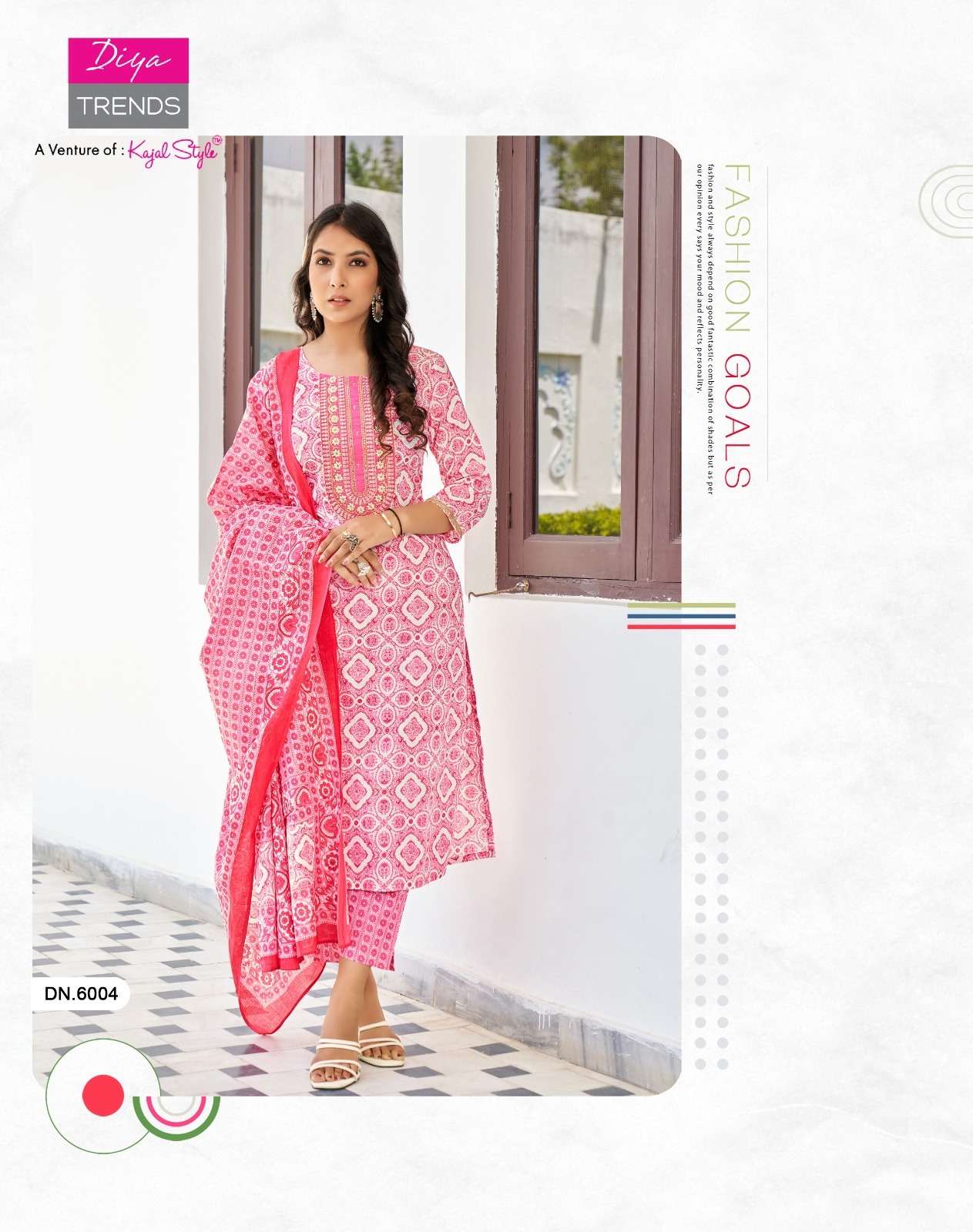 Odhani Vol-6 By Diya Trends 6001 To 6010 Series Beautiful Suits Colorful Stylish Fancy Casual Wear & Ethnic Wear Cotton Print Dresses At Wholesale Price