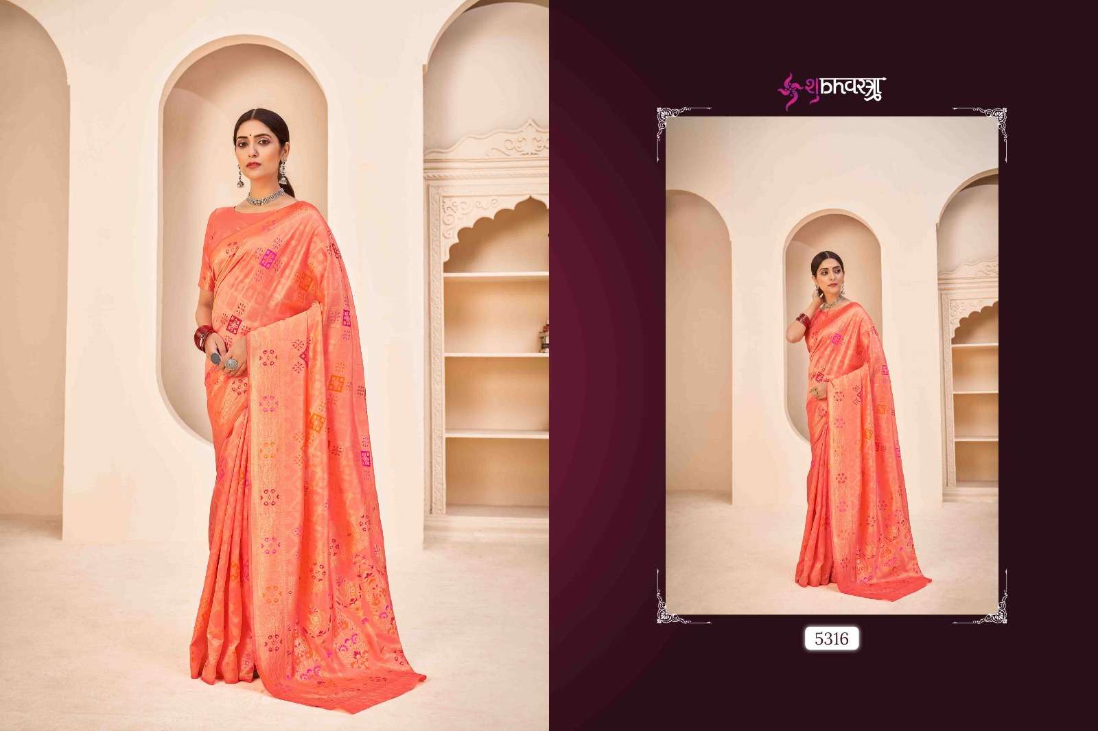 Rajwadi Vol-4 By Shubhkala 5311 To 5318 Series Indian Traditional Wear Collection Beautiful Stylish Fancy Colorful Party Wear & Occasional Wear Banarasi Silk Sarees At Wholesale Price