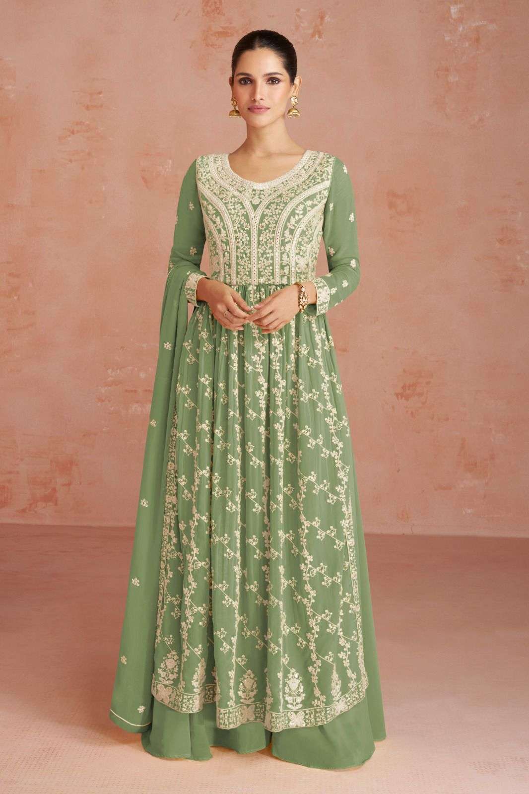Inaya By Aashirwad Creation 9622 To 9625 Series Beautiful Sharara Suits Stylish Colorful Fancy Casual Wear & Ethnic Wear Georgette Embroidered Dresses At Wholesale Price