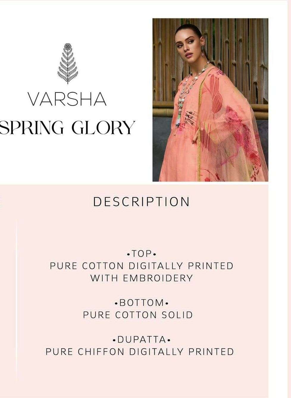 Spring Glory By Varsha 01 To 03 Series Beautiful Suits Stylish Colorful Fancy Casual Wear & Ethnic Wear Pure Cotton Print Embroidered Dresses At Wholesale Price