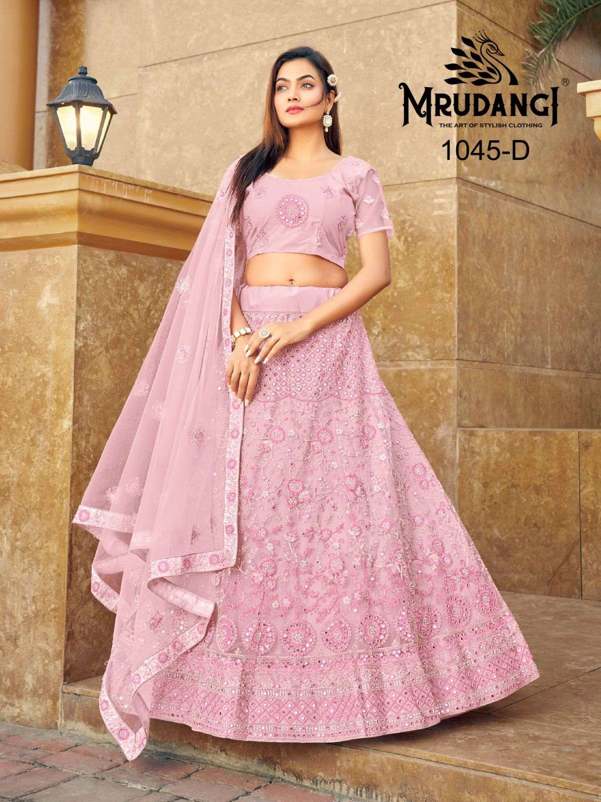 Madhurya 1045 Colours By Mrudangi 1045 To 1045-D Series Bridal Wear Collection Beautiful Stylish Colorful Fancy Party Wear & Occasional Wear Silk Lehengas At Wholesale Price