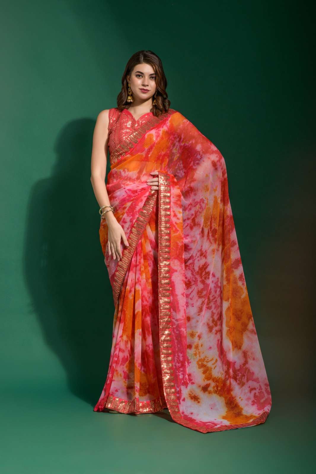 Floral Vol-12 By Pc 01 To 07 Series Indian Traditional Wear Collection Beautiful Stylish Fancy Colorful Party Wear & Occasional Wear Chiffon Print Sarees At Wholesale Price