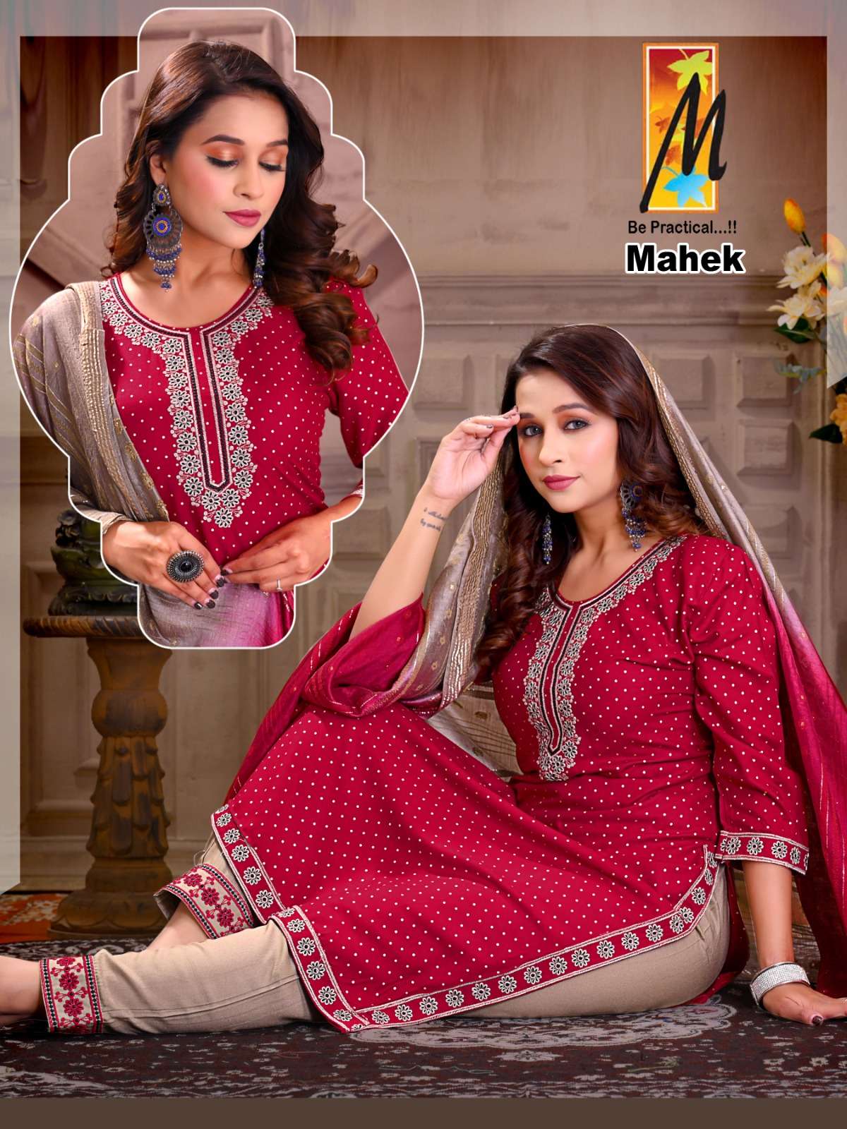 Mahek By Master 01 To 08 Series Beautiful Stylish Suits Fancy Colorful Casual Wear & Ethnic Wear & Ready To Wear Rayon Dresses At Wholesale Price