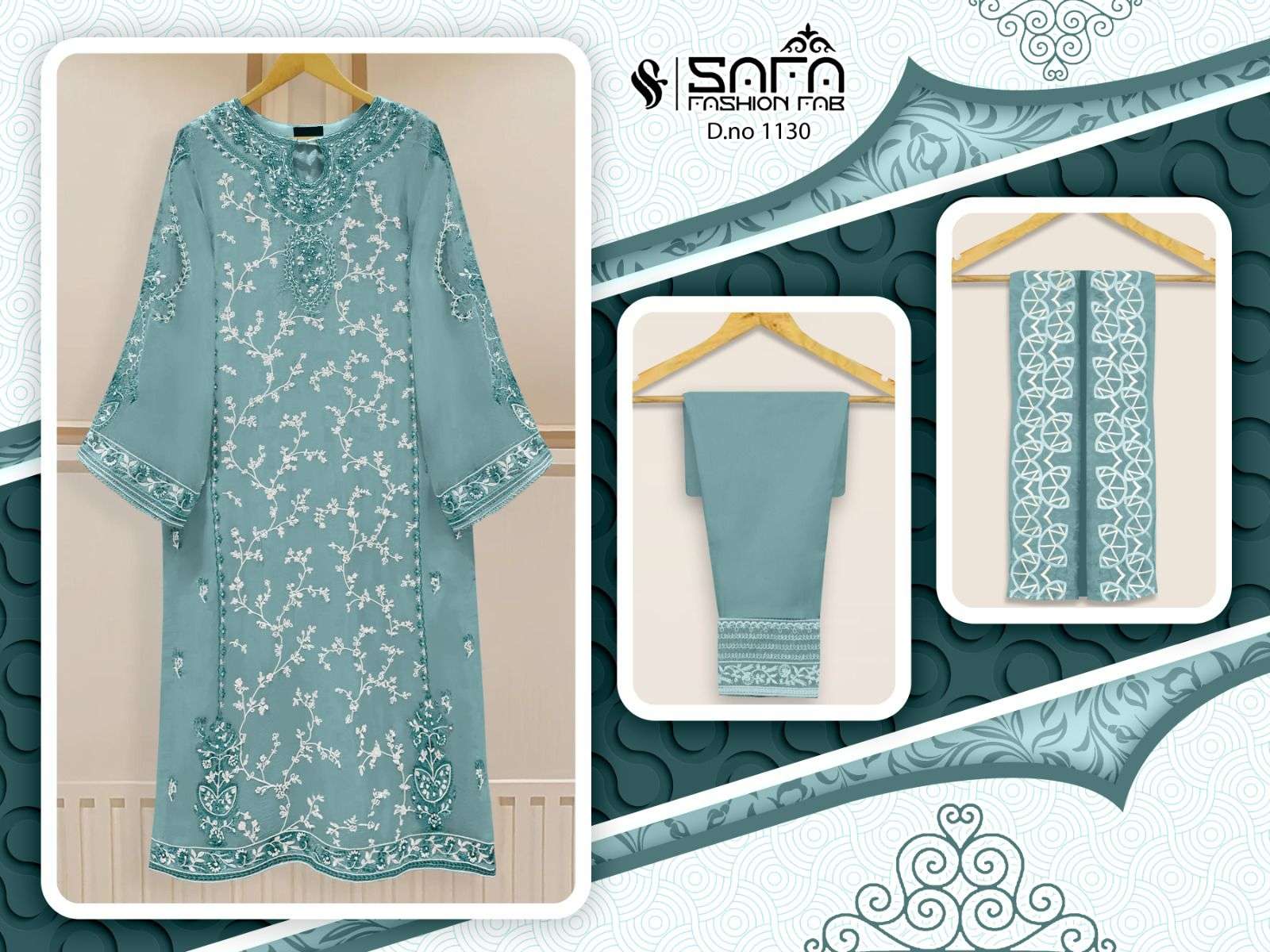Safa 1130 Colours By Safa Fashion 1130-A To 1130-D Series Beautiful Pakistani Suits Stylish Colorful Fancy Casual Wear & Ethnic Wear Heavy Georgette Embroidered Dresses At Wholesale Price