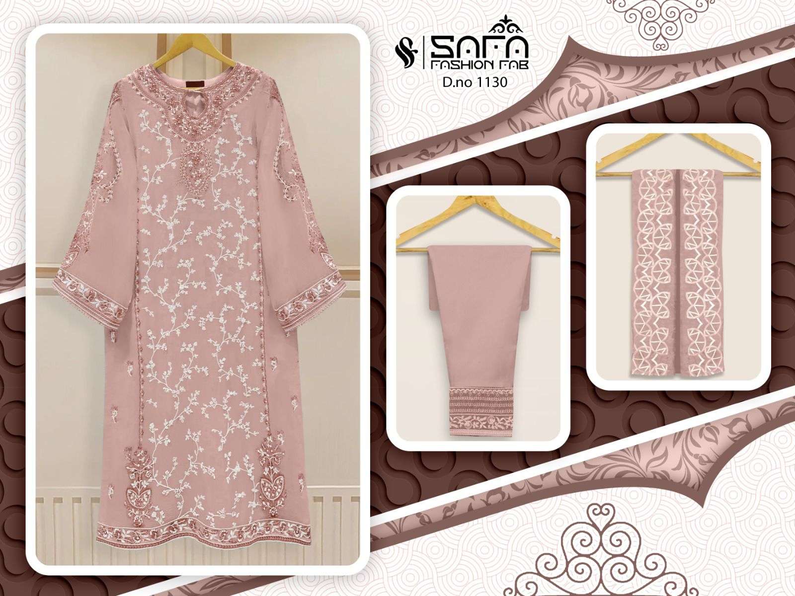Safa 1130 Colours By Safa Fashion 1130-A To 1130-D Series Beautiful Pakistani Suits Stylish Colorful Fancy Casual Wear & Ethnic Wear Heavy Georgette Embroidered Dresses At Wholesale Price
