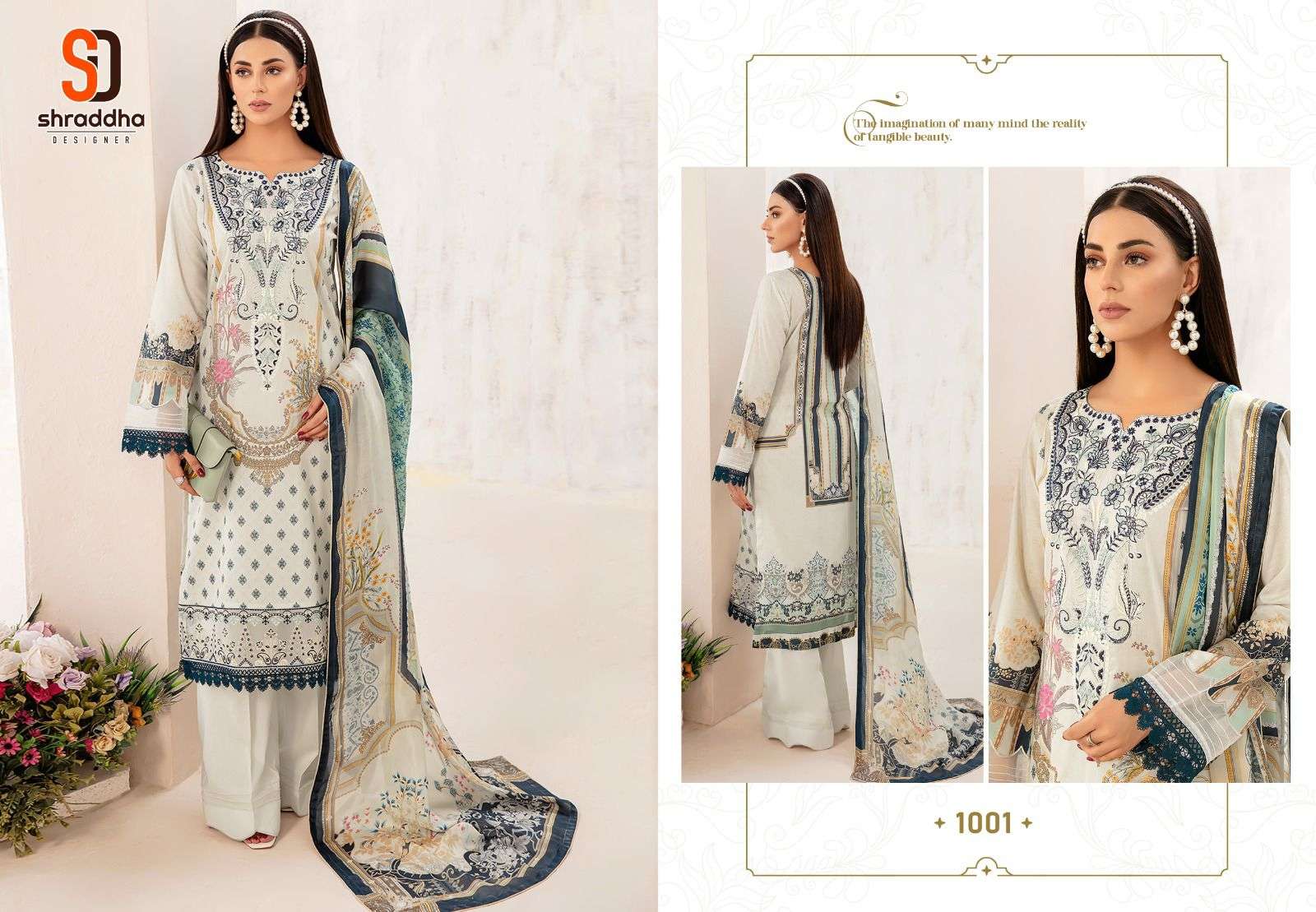 Ramsha Vol-1 By Shraddha Designer 1001 To 1004 Series Beautiful Pakistani Suits Colorful Stylish Fancy Casual Wear & Ethnic Wear Lawn Cotton Embroidered Dresses At Wholesale Price