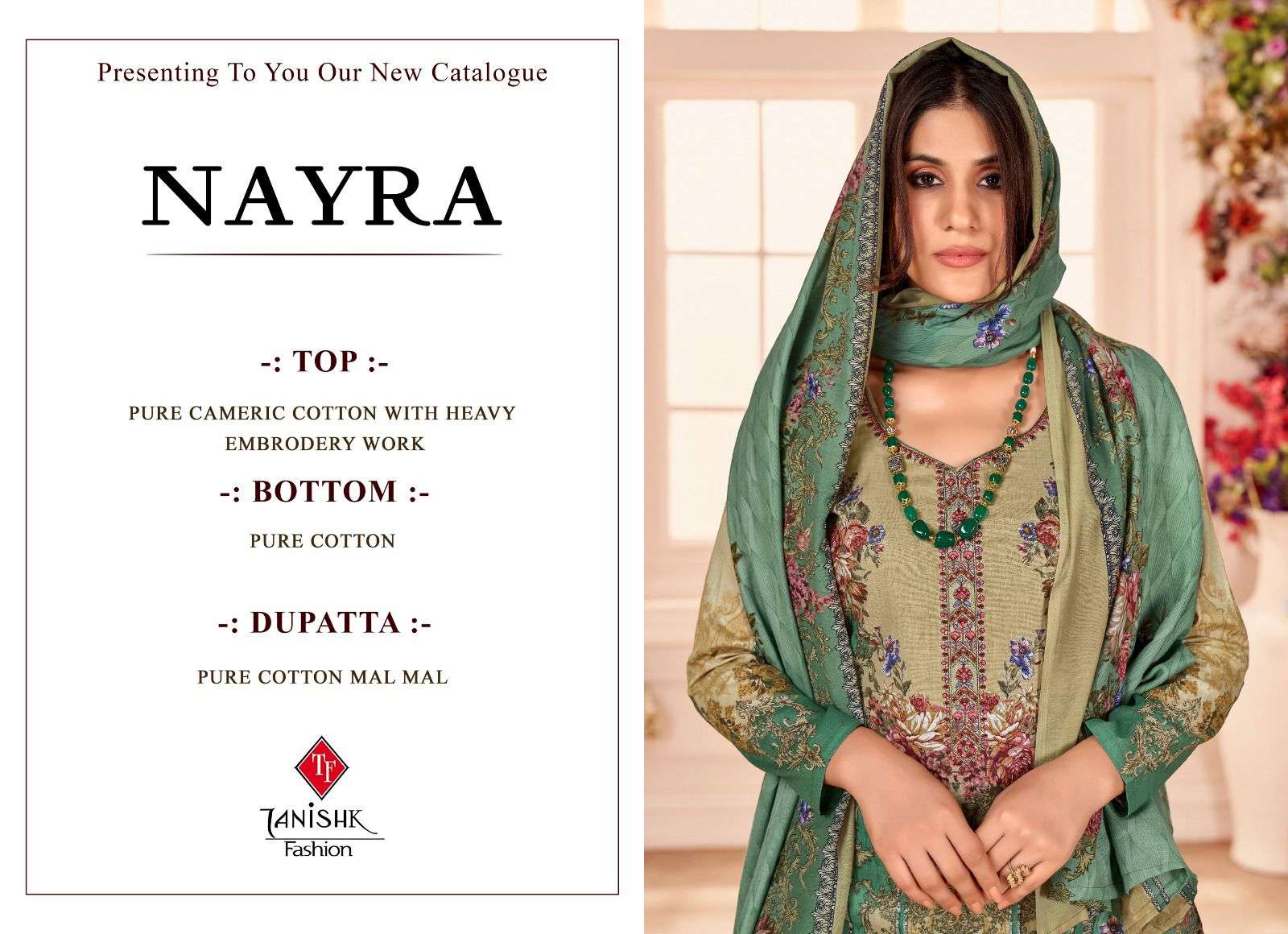 Nayra By Tanishk Fashion 9501 To 9508 Series Beautiful Festive Suits Colorful Stylish Fancy Casual Wear & Ethnic Wear Pure Cambric Cotton Print Dresses At Wholesale Price