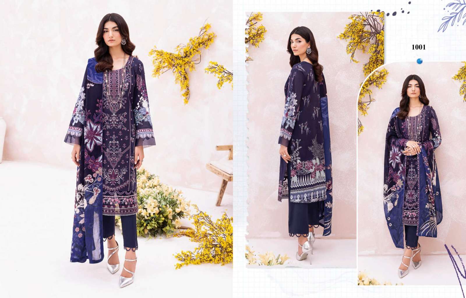 Mashaal By Fashid Wholesale 1001 To 1008 Series Beautiful Pakistani Suits Colorful Stylish Fancy Casual Wear & Ethnic Wear Pure Cotton Embroidered Dresses At Wholesale Price
